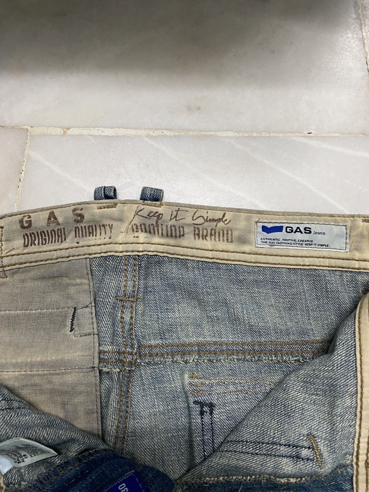 If Six Was Nine 💥Sick💥Vintage 90s Style Gas Mudwash Faded Distress Jean Size US 32 / EU 48 - 11 Thumbnail
