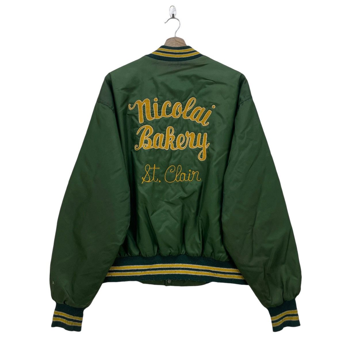 image of Vintage 80's West Wind Buccaneer Bomber Jacket in Green, Men's (Size Medium)