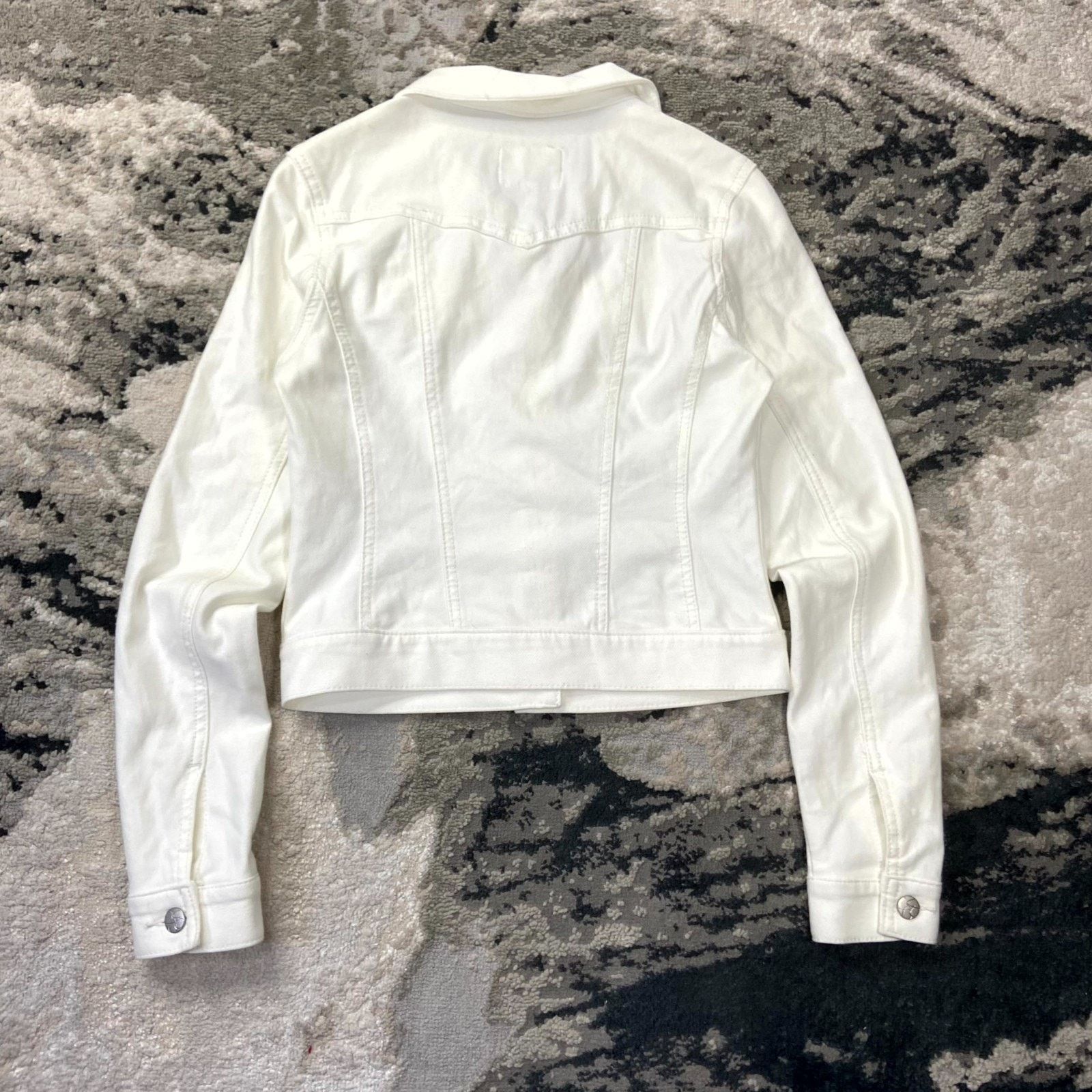 Jessica Simpson Jessica Simpson Pixie Trucker Jacket Womens Small White Y2K Size S / US 4 / IT 40 - 6 Thumbnail