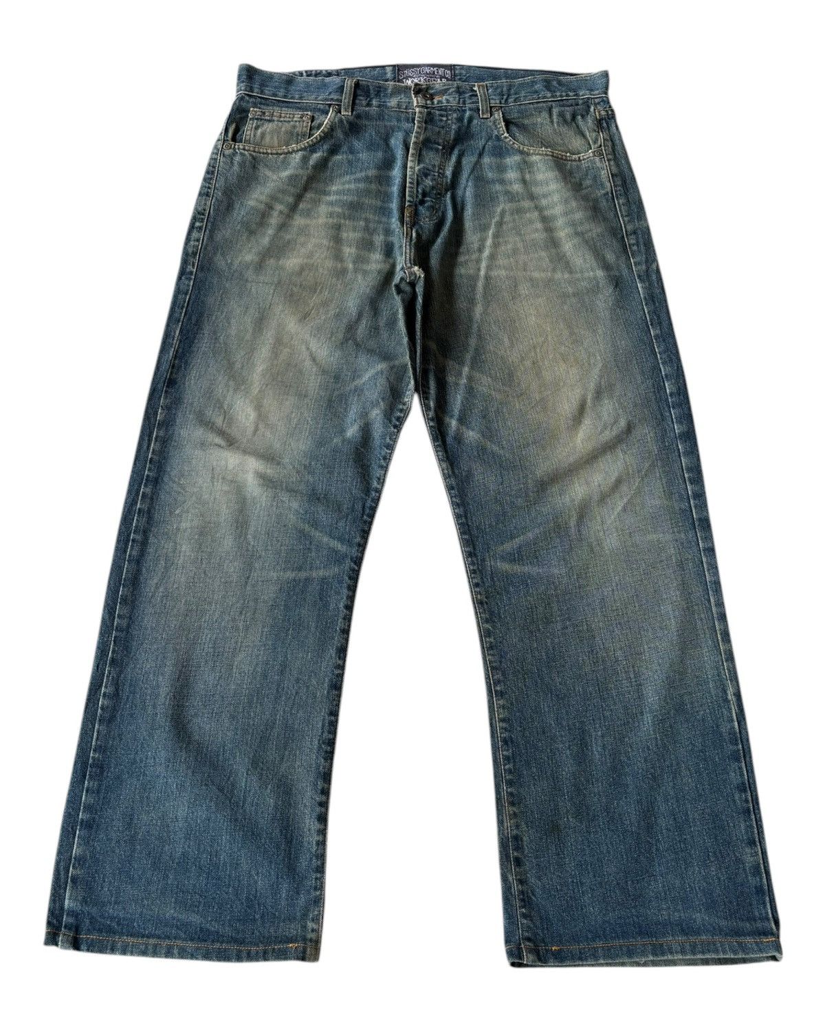 Stussy 🔥STÜSSY GARMENT CO AUTHENTIC® WORKGEAR DENIM BAGGY JEANS Size US 36 / EU 52 - 1 Thumbnail