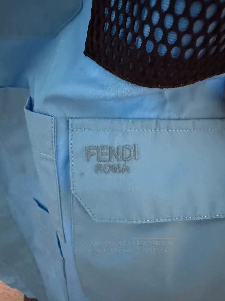Fendi Fendi Tactical Short Sleeve Shirt, Blue Size US XXS / EU 40 - 5 Thumbnail