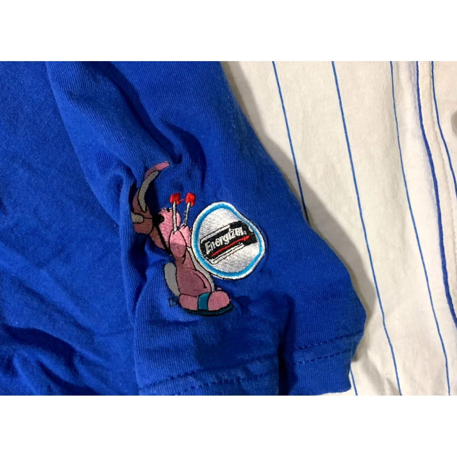 Vintage VINTAGE 90s Energizer Bunny Men's Baseball Jersey White XL Size US XL / EU 56 / 4 - 2 Thumbnail