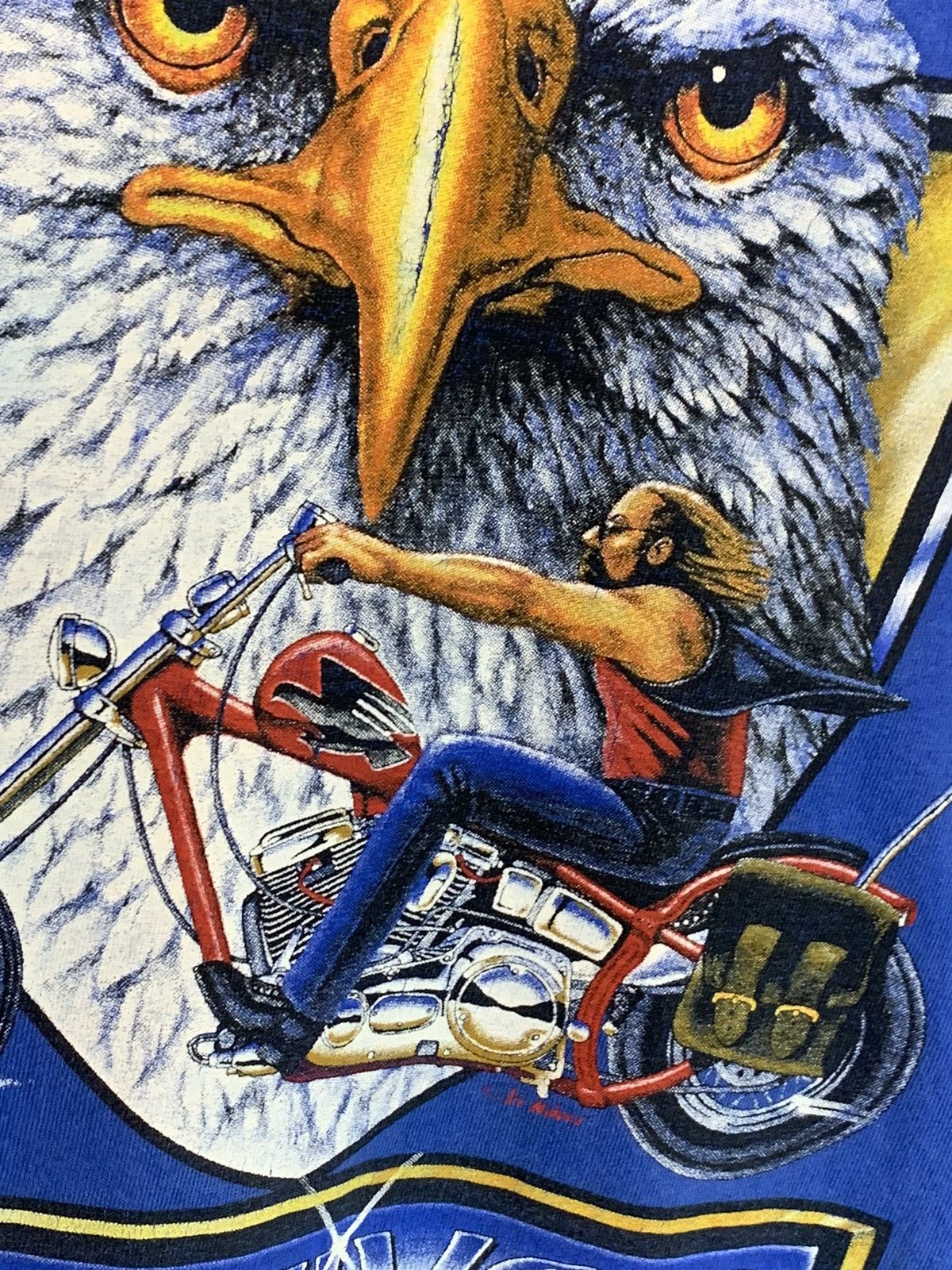 Vintage RARE* Vintage 90’s Biker Survivor Eagle Motorcycle Art Shirt Size US XXL / EU 58 / 5 - 3 Thumbnail