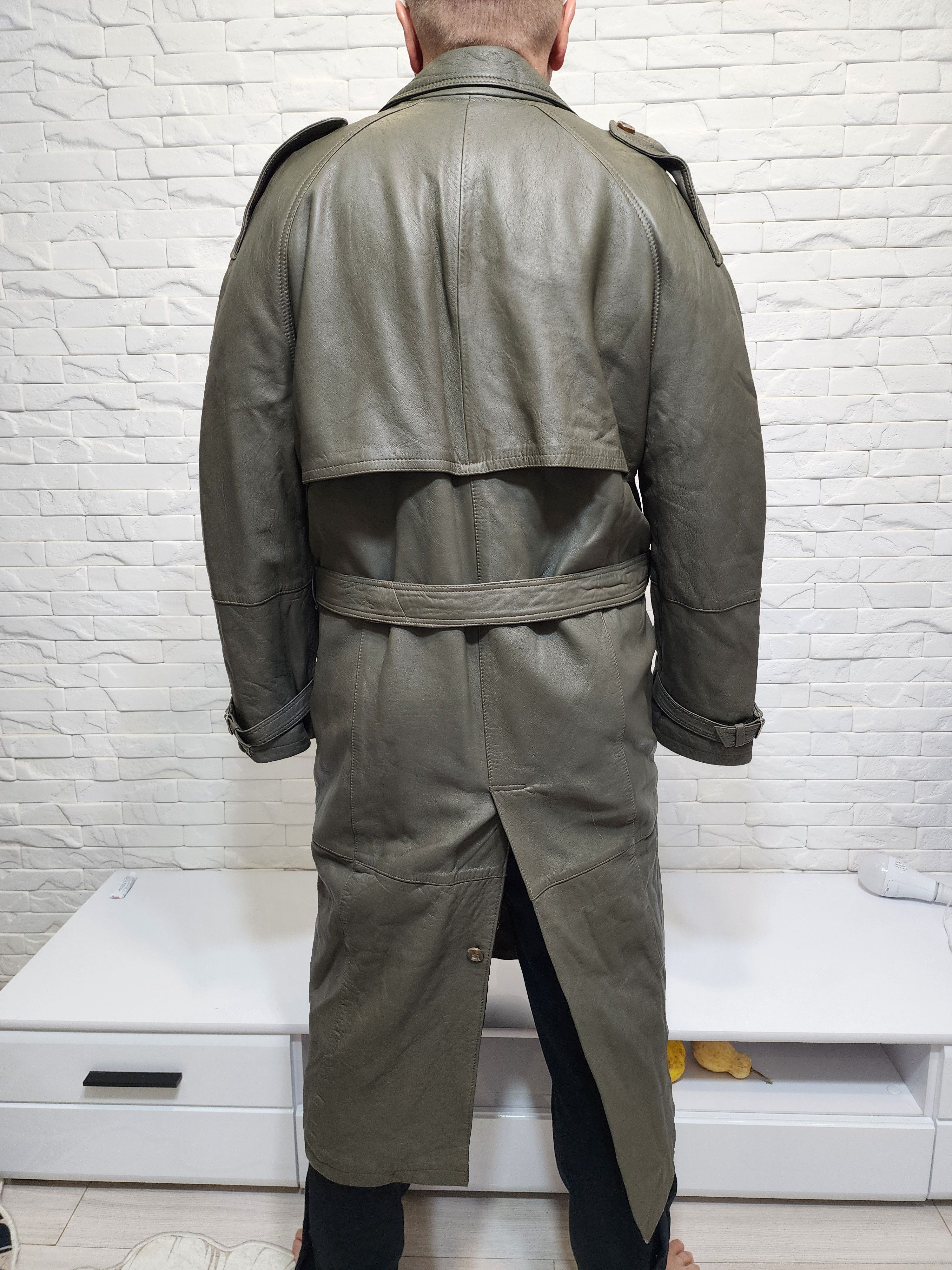 Genuine Leather Geen Genuine Leather Men's Coat with Belt Size US L / EU 52-54 / 3 - 5 Thumbnail