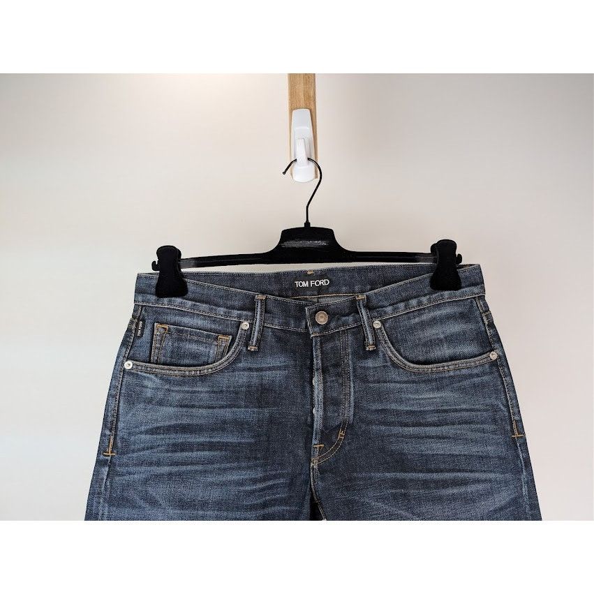 Tom Ford o1rshd1 Straight-Fit Denim Jeans in Navy Size US 33 - 3 Thumbnail