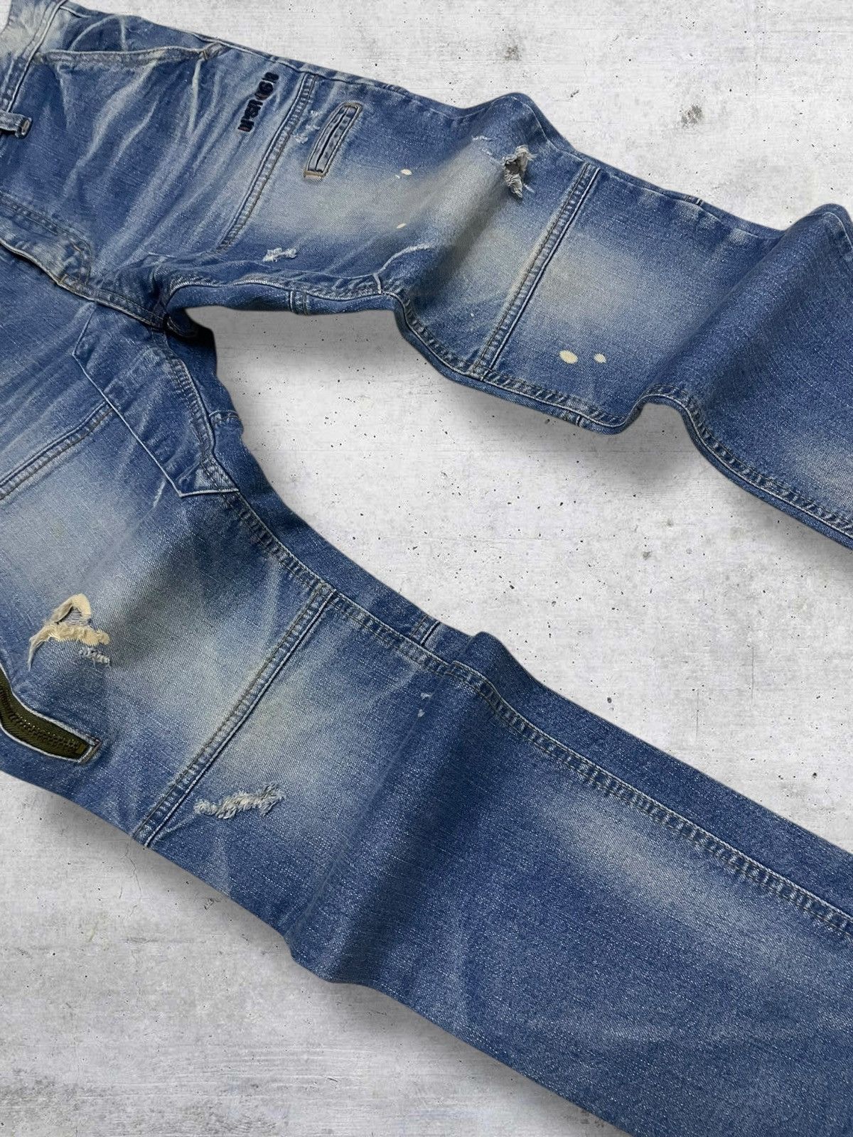 Japanese Brand VINTAGE JAPAN DESIGNER CRAFTED PREMIUM SPLASH OG DENIM Size US 32 / EU 48 - 6 Thumbnail
