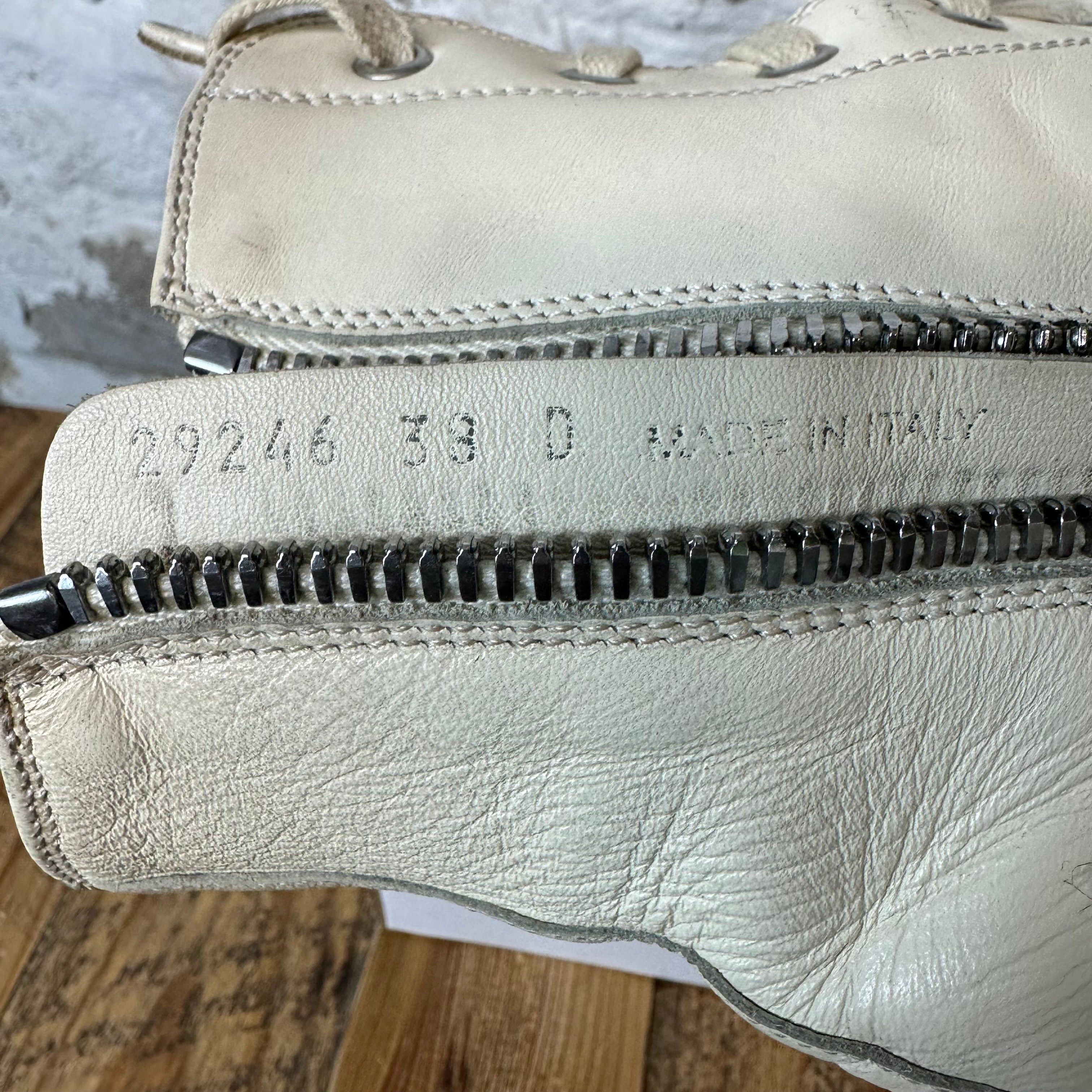 Rick Owens Rick Owens Ramone High Natural Milk Sneaker Sz 6 (38) Size US 6 / EU 39 - 7 Thumbnail