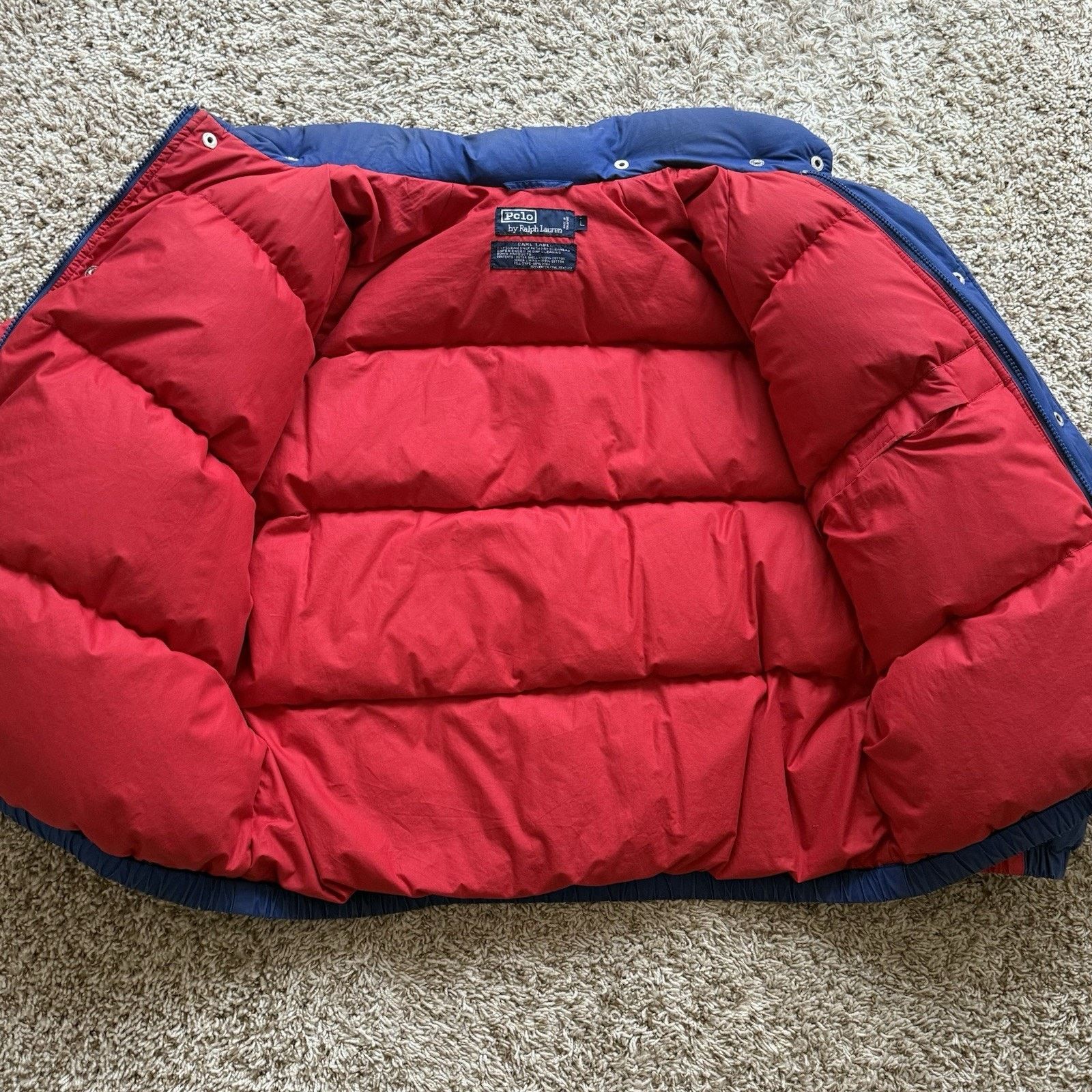 Polo Ralph Lauren × Ralph Lauren × Vintage Polo Ralph Lauren Blue Jacket Puffer Suicide Skier Downhill Size US L / EU 52-54 / 3 - 4 Thumbnail