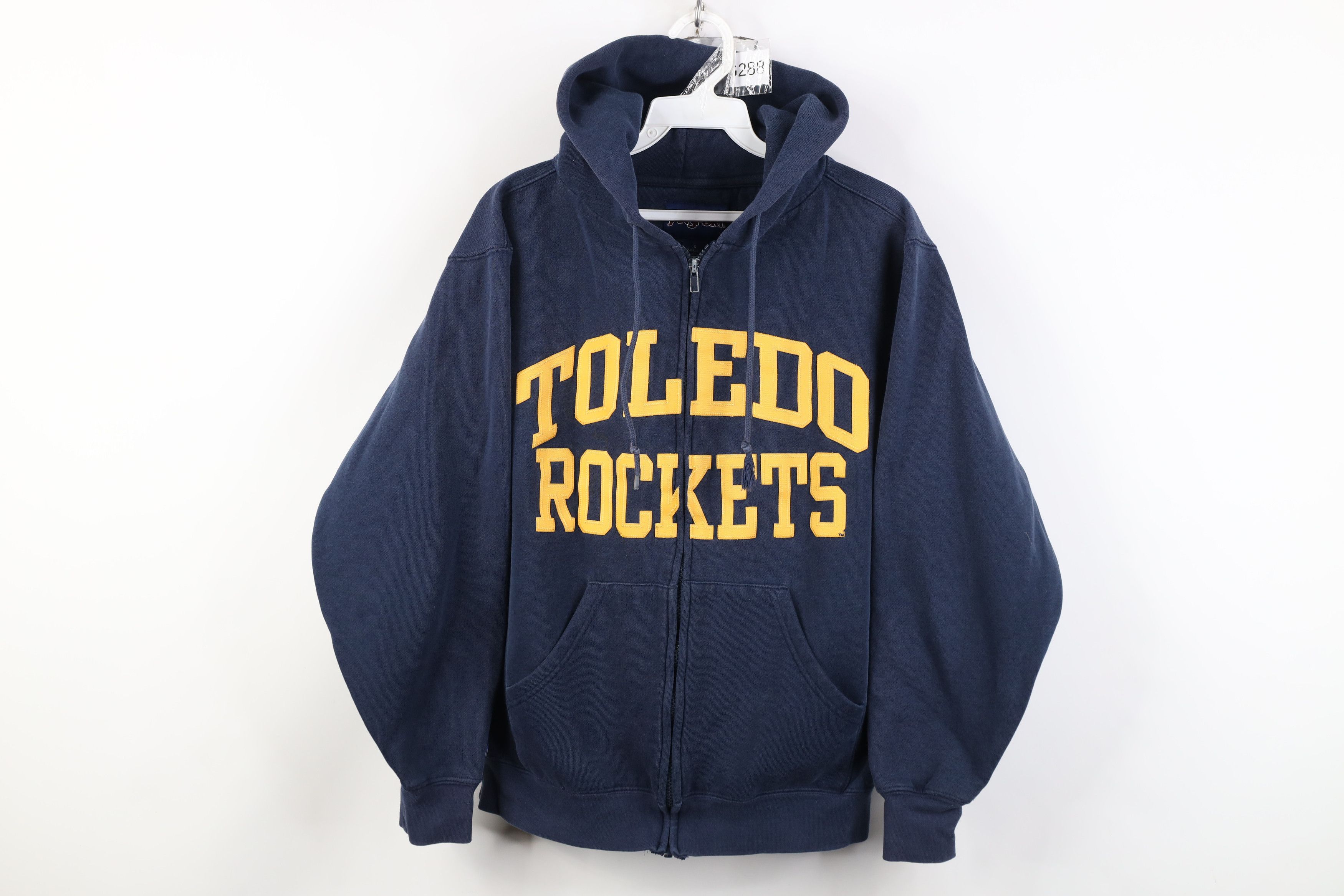 Vintage Vintage 90s Spell University of Toledo Full Zip Hoodie Blue Size S / US 4 / IT 40 - 1 Thumbnail