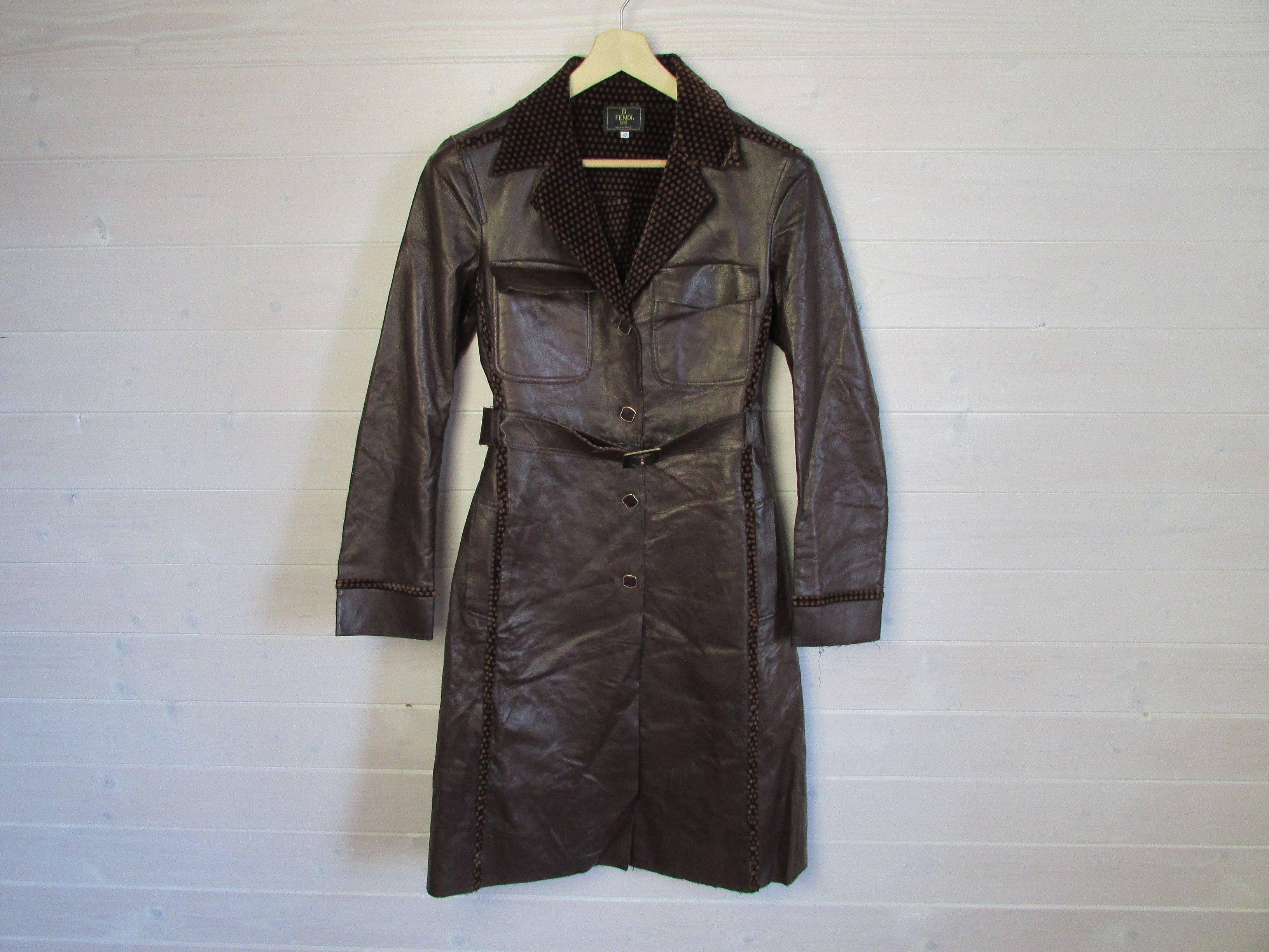 Fendi Women's Vintage Leather Coat