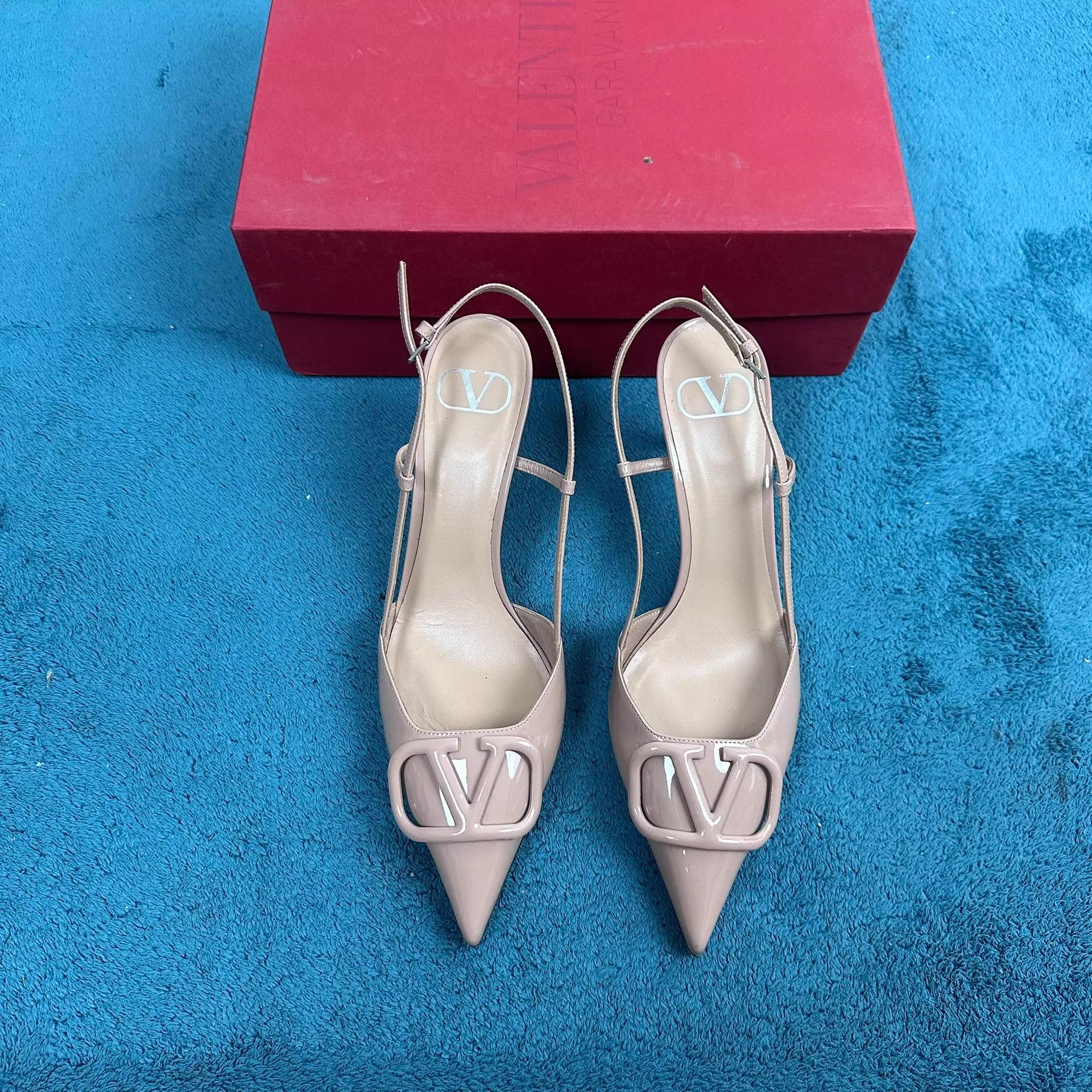 Valentino Valentino Patent Leather Back Tie 39 Cinnamon Pink Size US 8.5 / IT 38.5 - 1 Thumbnail