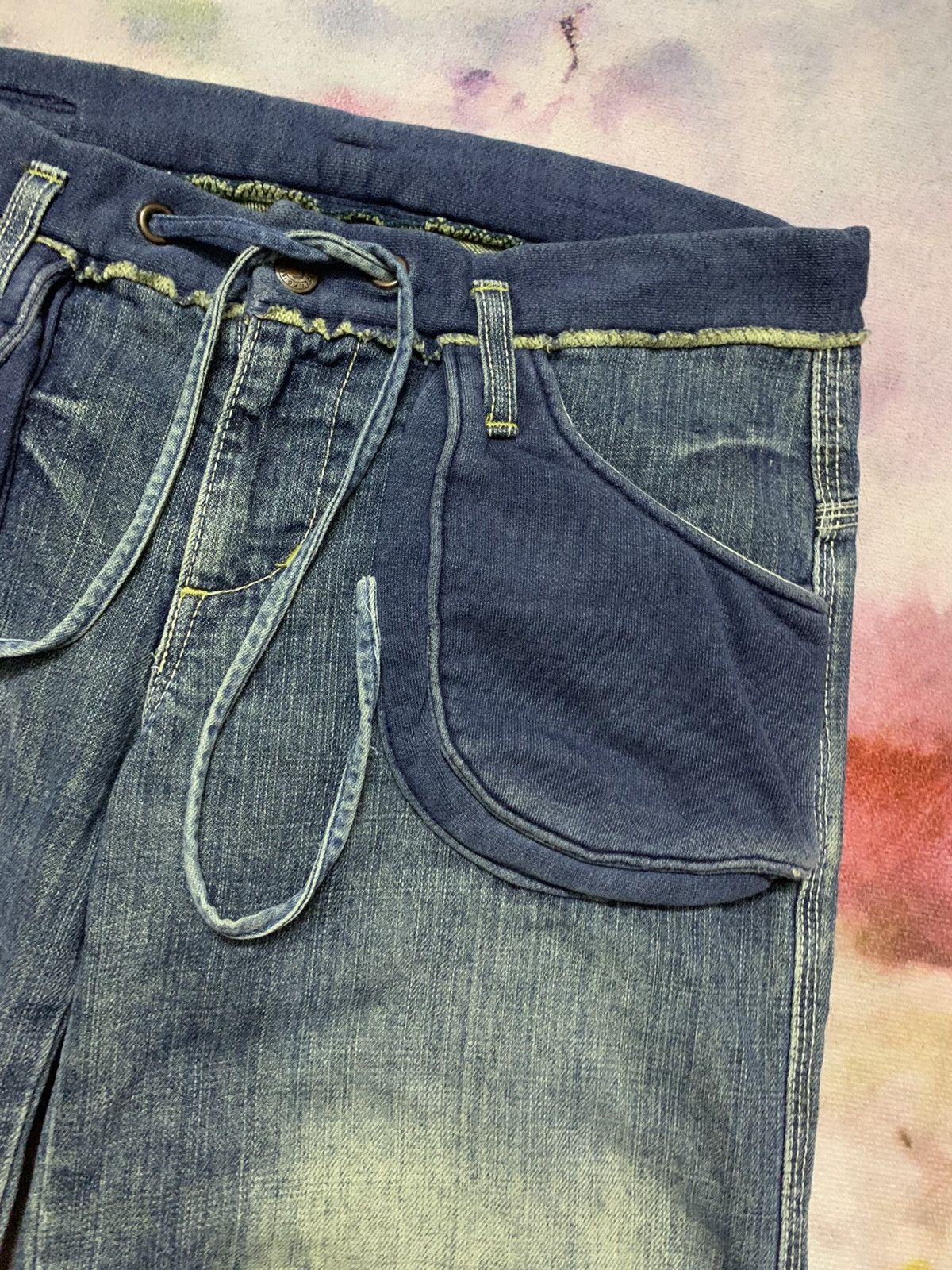 Japanese Brand Flare ET BOITE Washed Denim Hybrid Pants Spirit Goa Lgb Size US 32 / EU 48 - 5 Thumbnail