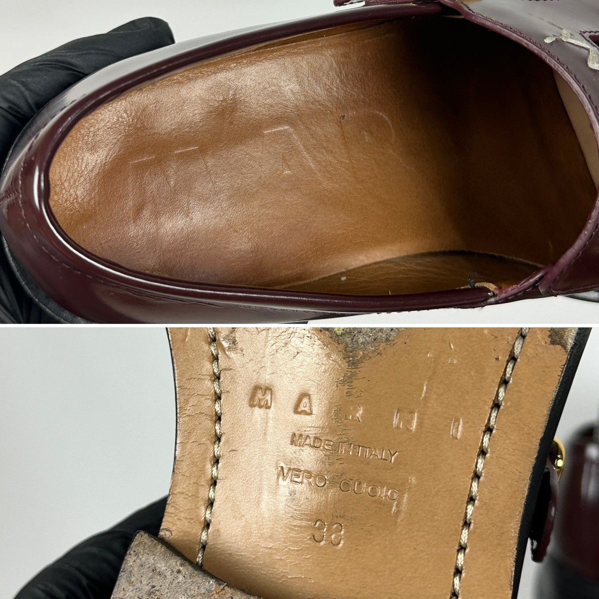 Marni Marni Bambi 3.0 Burgundy Leather Double Monk Strap Loafers Size US 8 / IT 38 - 22 Thumbnail