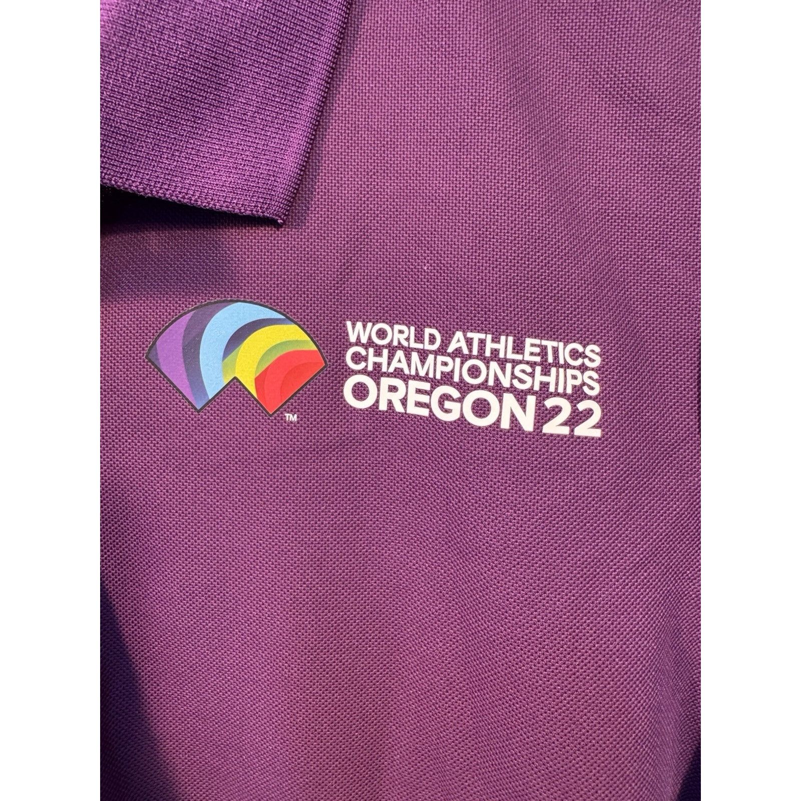 Asics ASICS Purple World Athletics Championships Oregon 22 Polo Wo Size US S / EU 44-46 / 1 - 11 Thumbnail