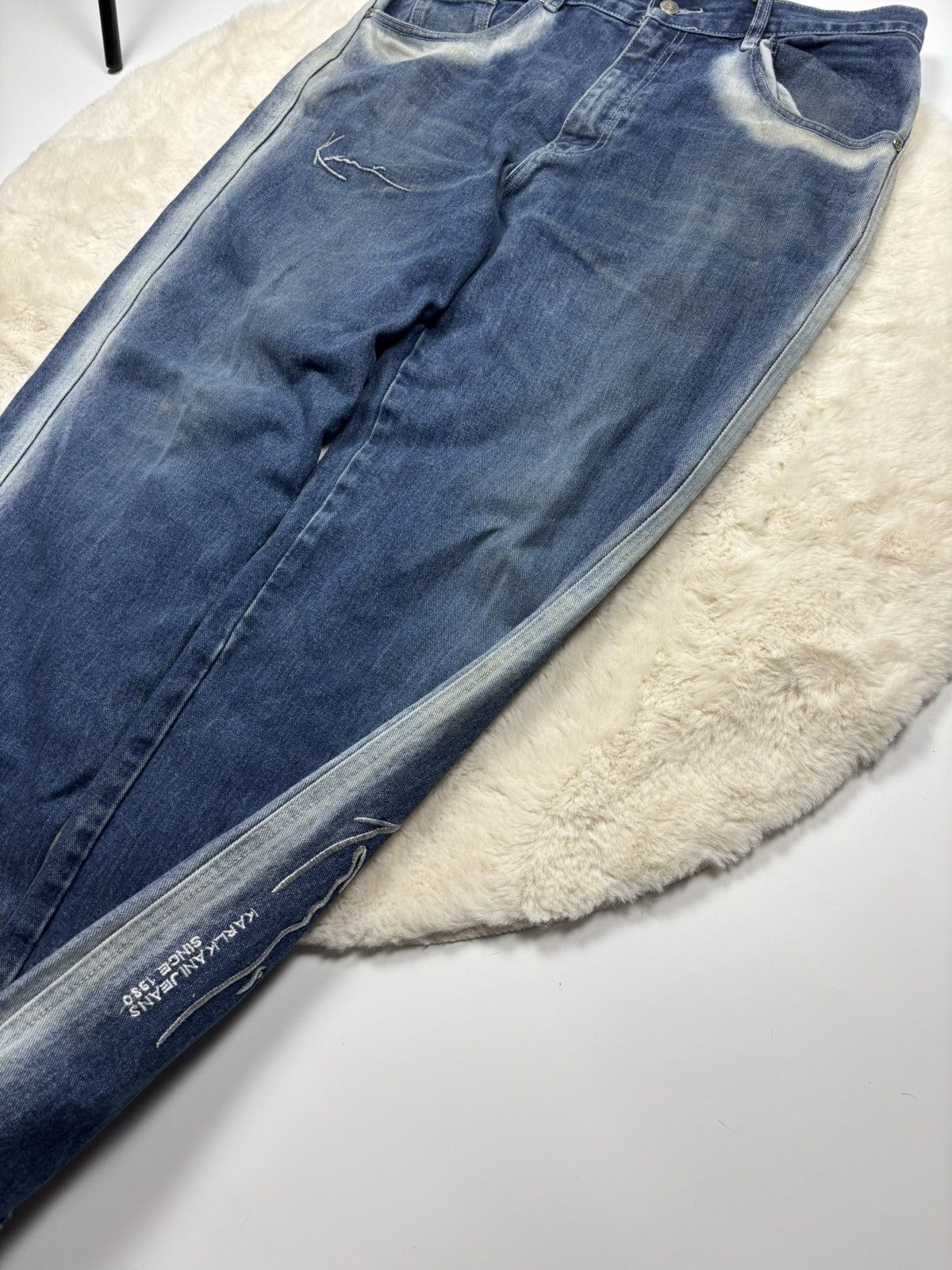 Karl Kani × Vintage Karl Kani Vintage Baggy Jeans With Acid Wash Rare Y2K Style Size US 34 / EU 50 - 13 Thumbnail