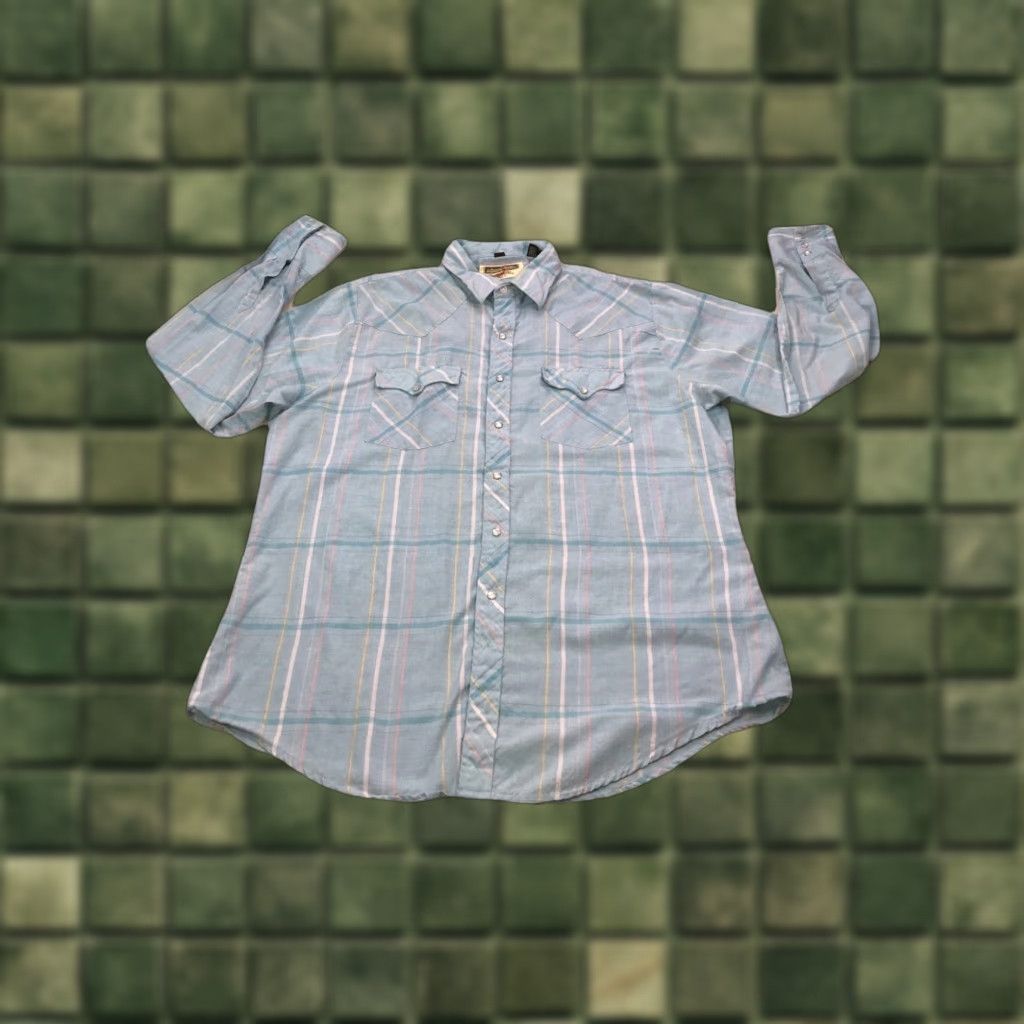 Vintage VINTAGE Youngbloods Pearl Snap Shirt Large Rockabilly Cowboy Western Mens Shirt Size US L / EU 52-54 / 3 - 1 Thumbnail
