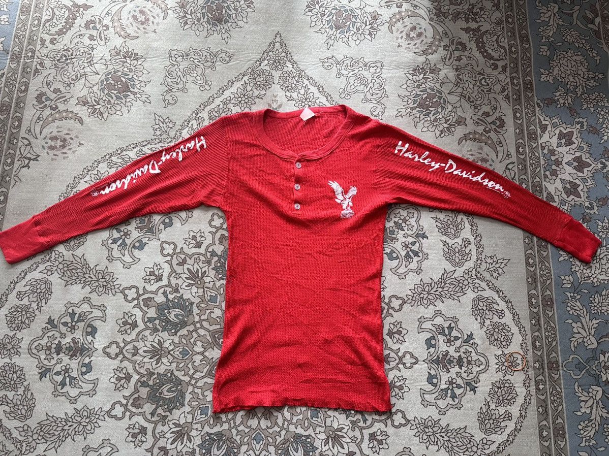 Harley Davidson × Vintage VINTAGE HENLEY HARLEY DAVIDSON Size US S / EU 44-46 / 1 - 1 Thumbnail
