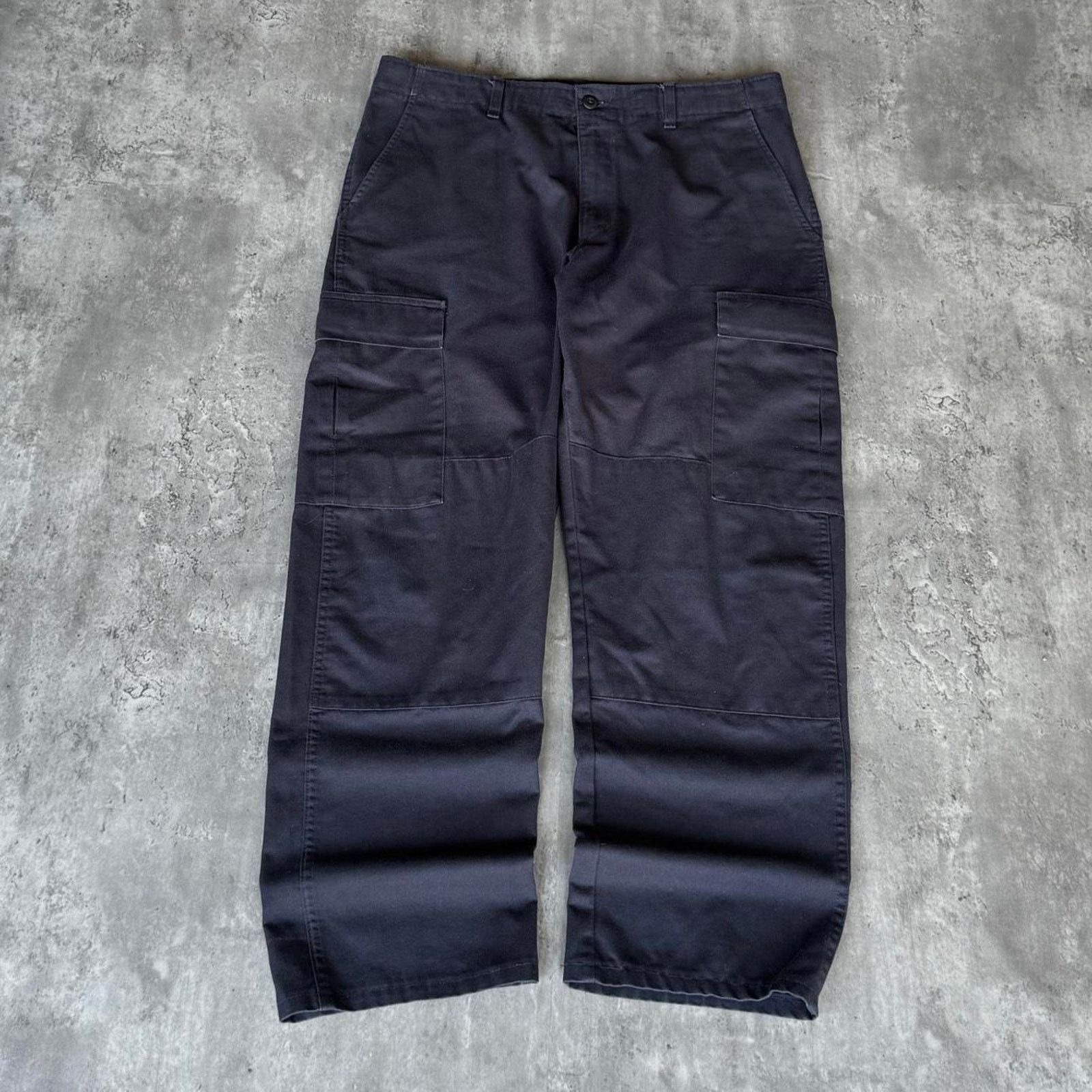 Japanese Brand × Vintage Crazy Y2K Baggy Carhartt Style Double Knee Cargo Tech Pants Size US 37 - 1 Thumbnail