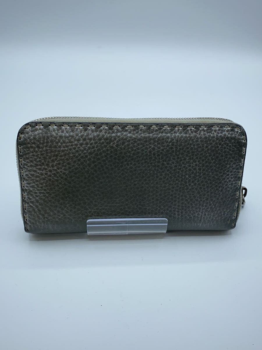 Fendi Fendi Leather Long Wallet Silver Size ONE SIZE - 2 Thumbnail