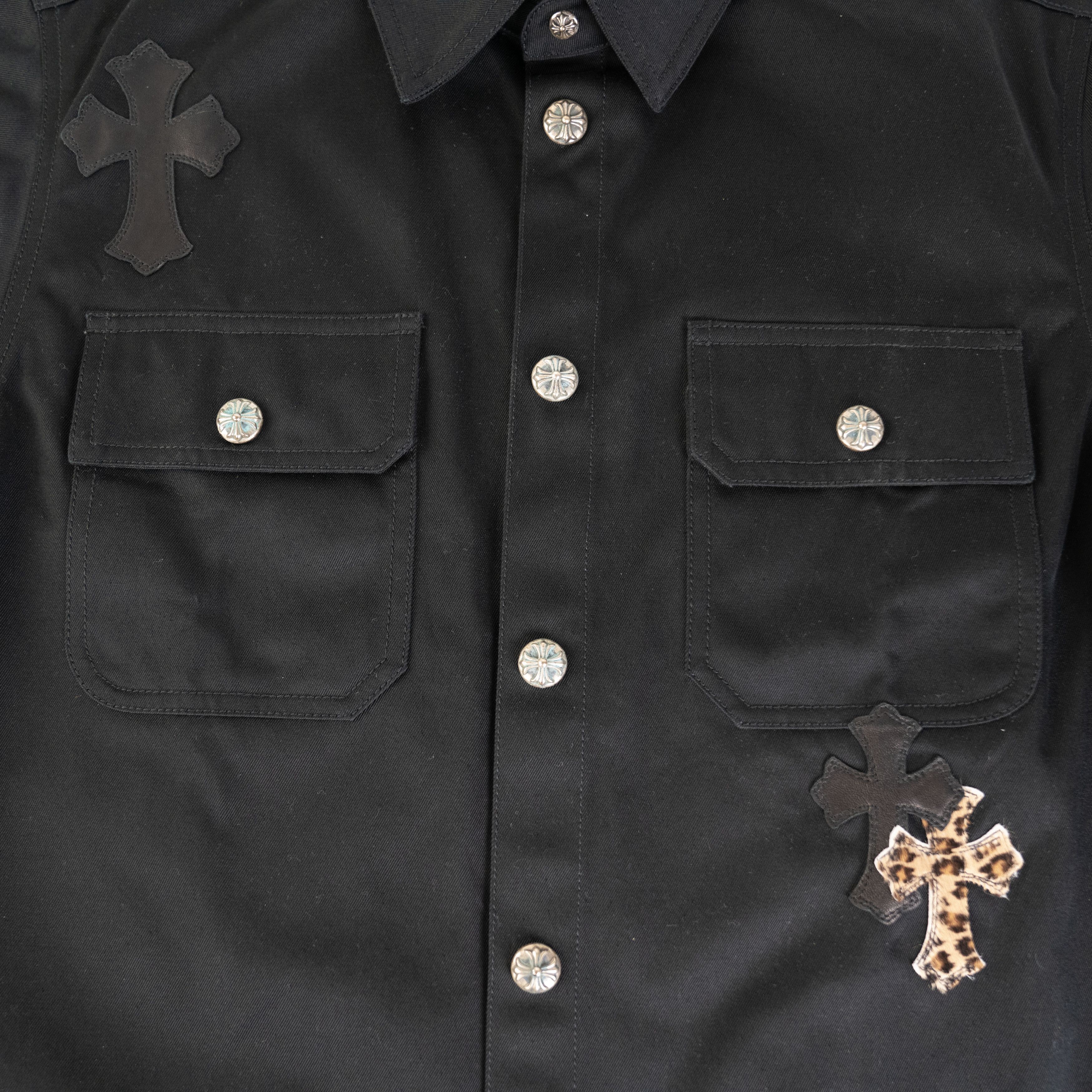 Chrome Hearts Chrome Hearts Work Dog Black Leather Leopard 20 Patches Size US M / EU 48-50 / 2 - 8 Thumbnail