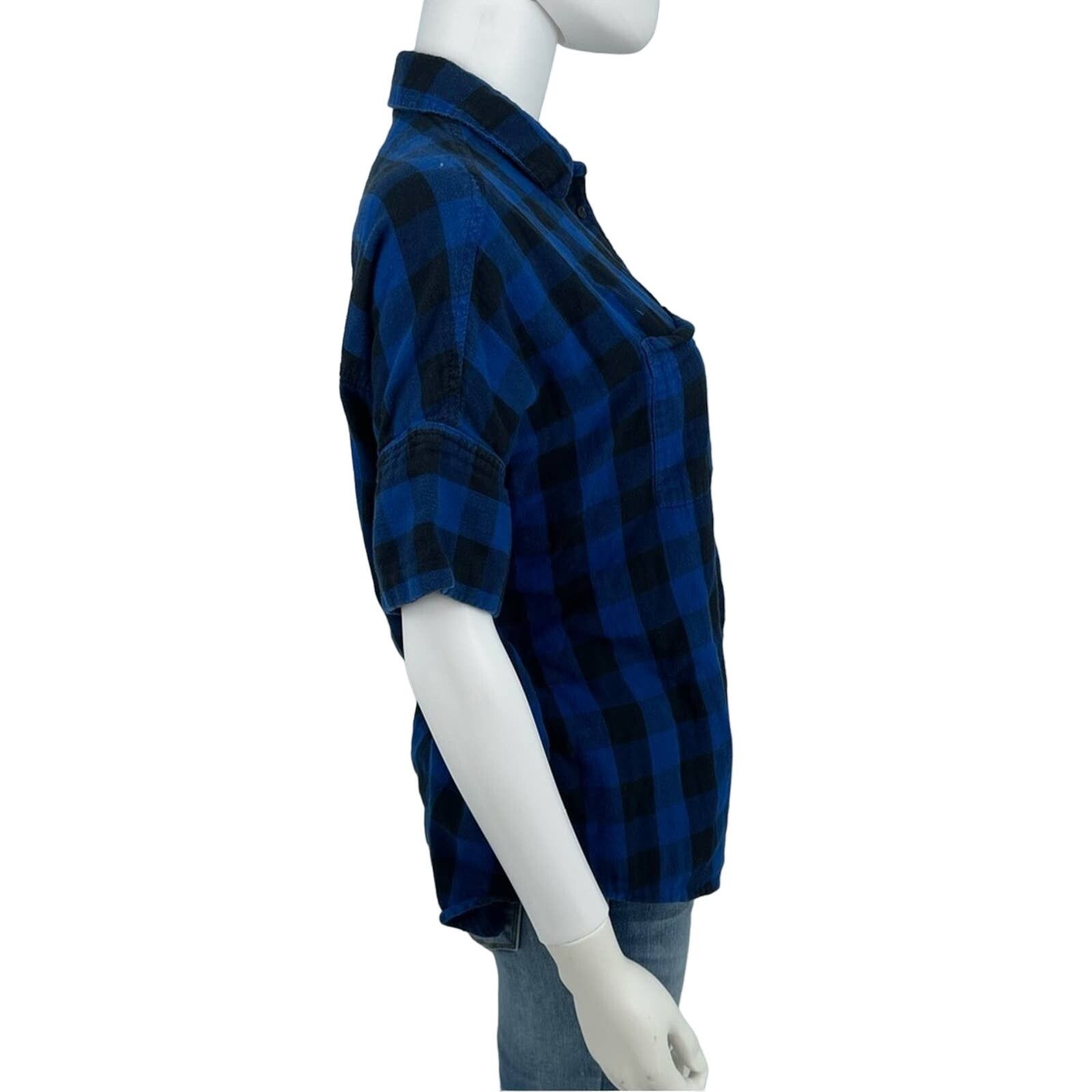 Madewell Madewell ButtonDown Flannel Courier Shirt Buffalo Blue Small Size S / US 4 / IT 40 - 6 Thumbnail