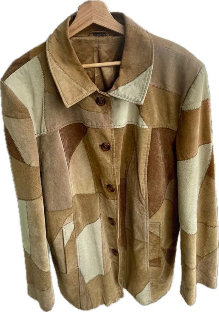 Vintage Patchwork Vintage and unique Suede Jacket Size 3XL / US 20-22 - 1 Thumbnail