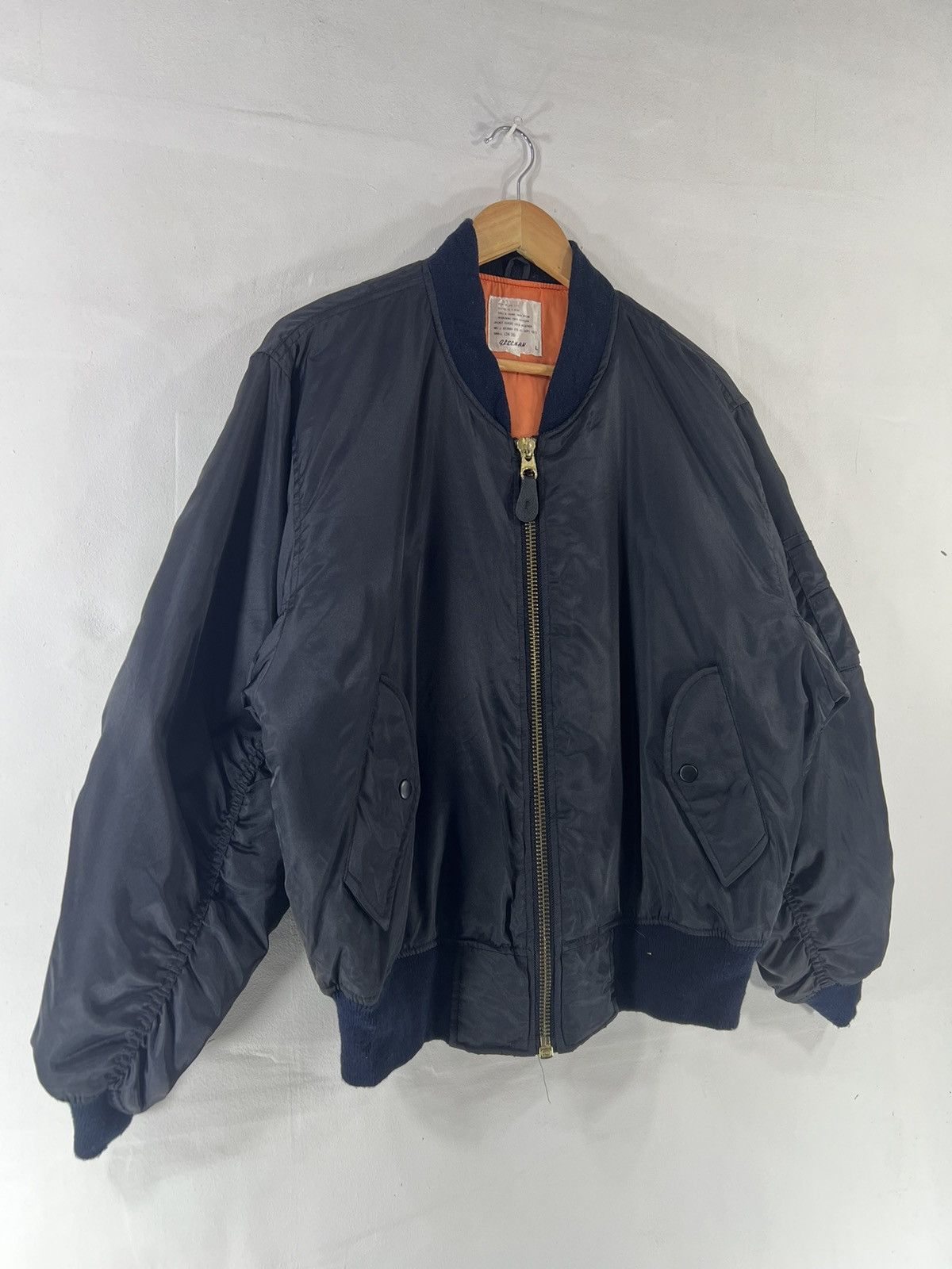 Japanese Brand × Vintage Vintage Full Zipper Sunfaded Bomber Jacket Size US L / EU 52-54 / 3 - 5 Thumbnail
