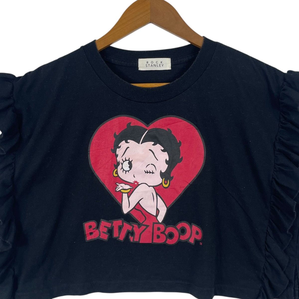 Japanese Brand Rock Stanley X Betty Boop Sleeveless Crop Top Tank Top Shirt Size L / US 10 / IT 46 - 2 Thumbnail