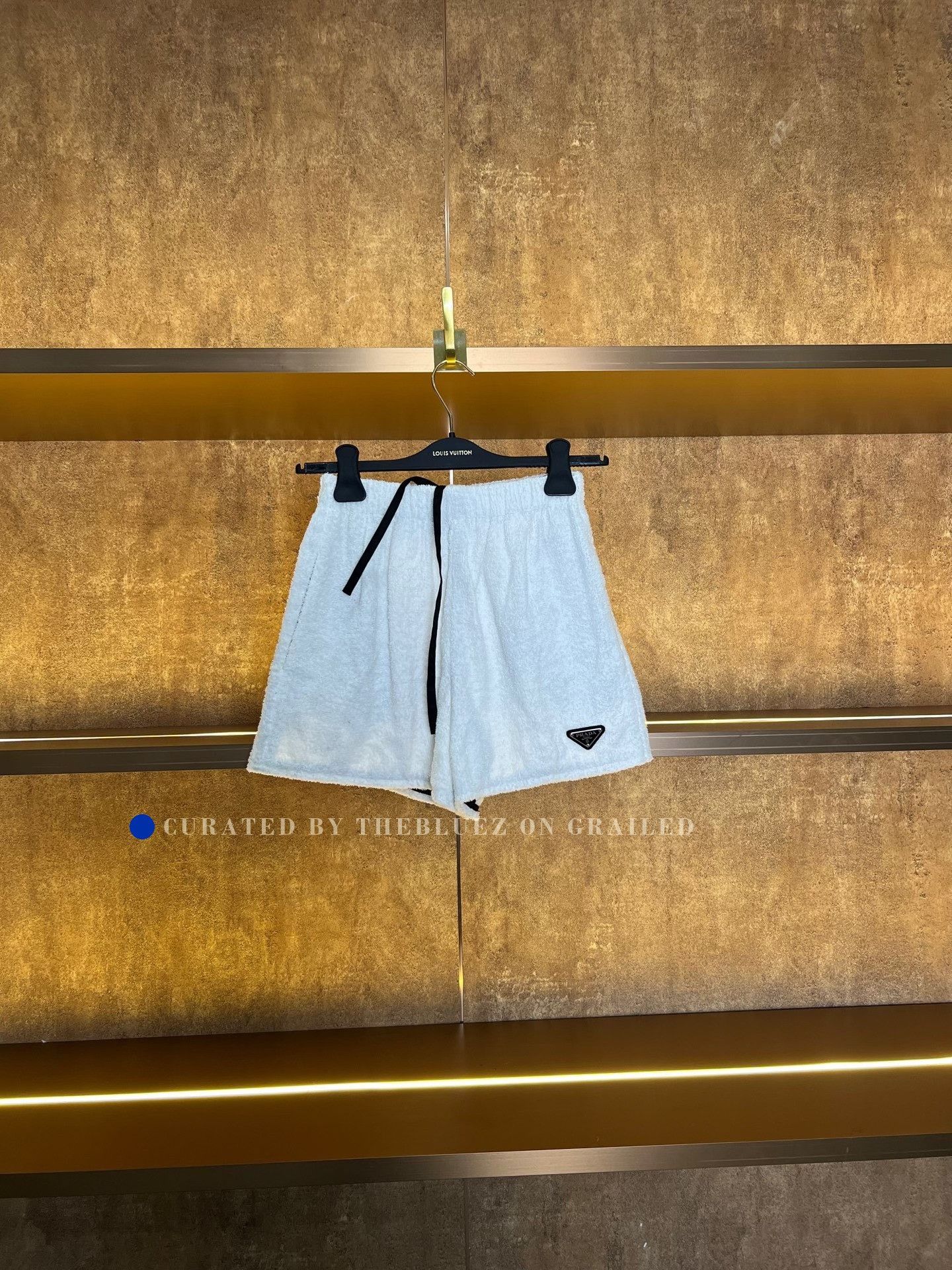 Prada Prada White Triangle Logo Towel Shorts Size 36" / US 14 / IT 50 - 1 Thumbnail