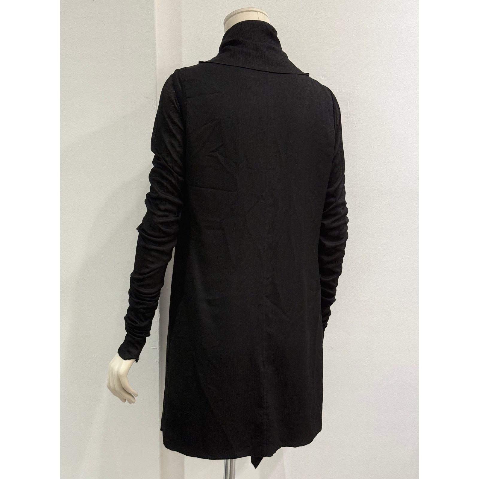 Rick Owens S/S2009 Rick Owens black asymmetric draped jacket Size US S / EU 44-46 / 1 - 3 Thumbnail