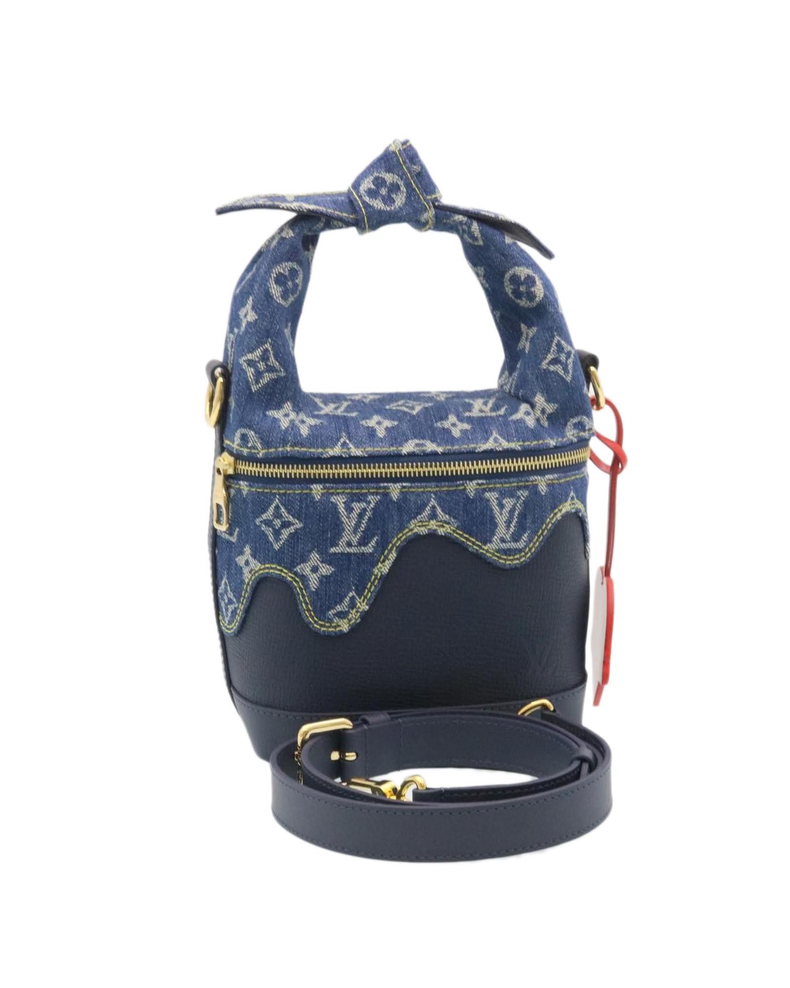 image of Louis Vuitton Monogramdenim Drip Japanese Cruiser Shoulder Bag in Blue, Women's