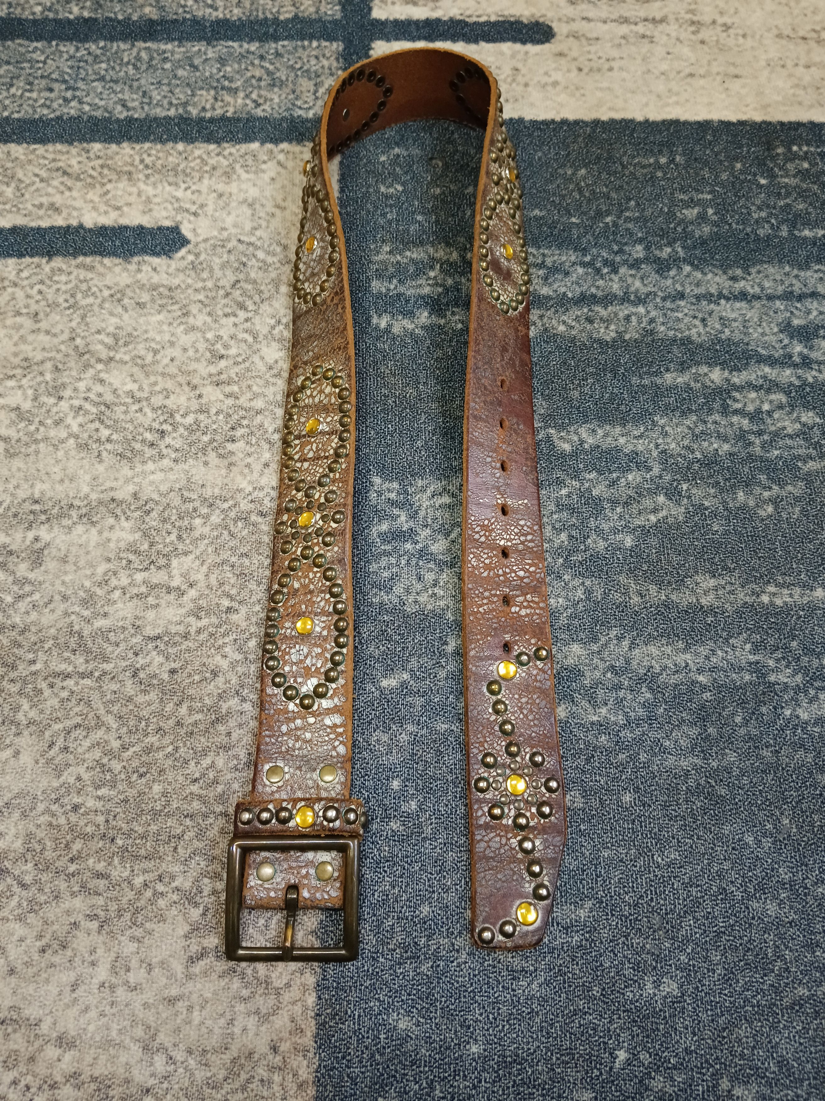 Leather SICK LEATHER STUDDED UNBRANDED BELT Size ONE SIZE - 2 Thumbnail