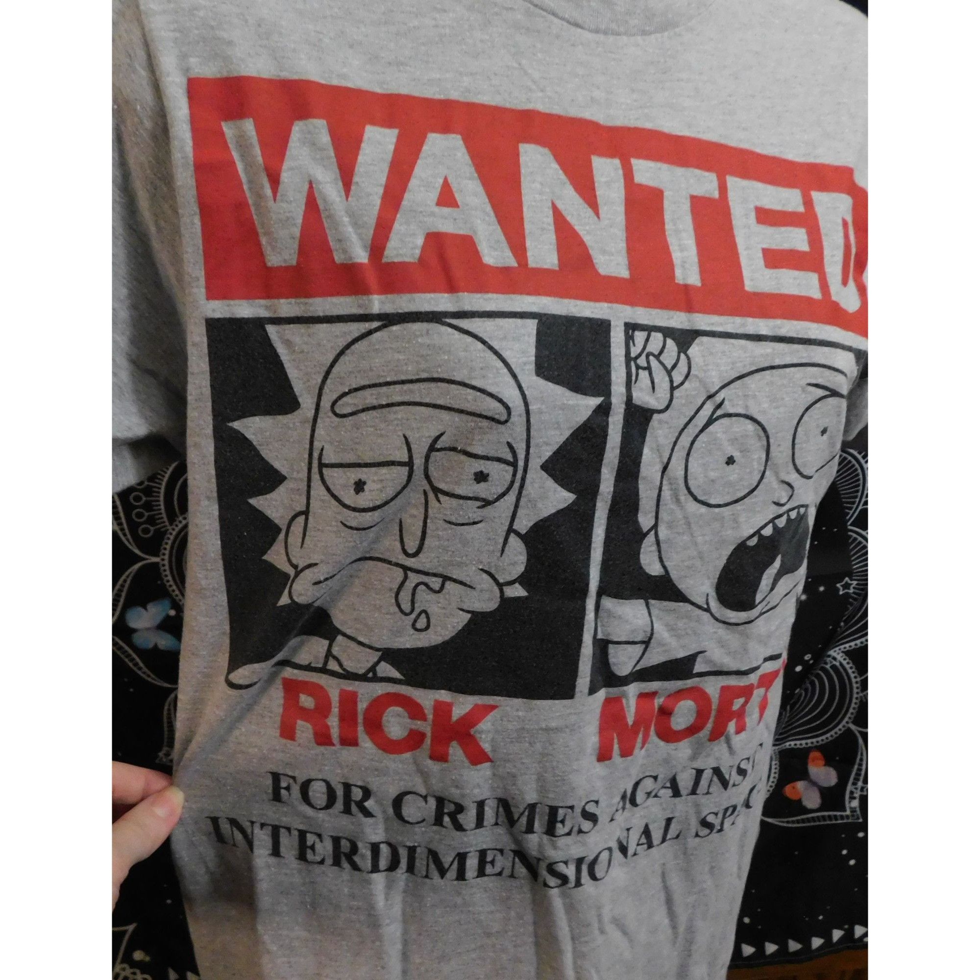Other Rick And Morty Wanted Tee Grey With Red And Black Print Size US S / EU 44-46 / 1 - 2 Thumbnail