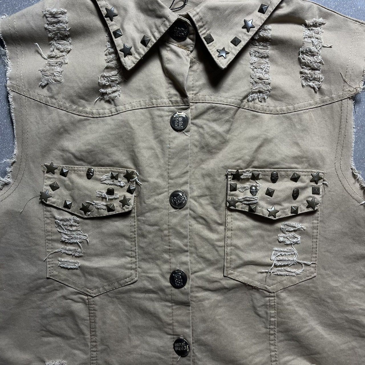 If Six Was Nine × Le Grande Bleu (L.G.B.) Unknown Brand Rocker Punk Style Denim Jacket Size US M / EU 48-50 / 2 - 3 Thumbnail