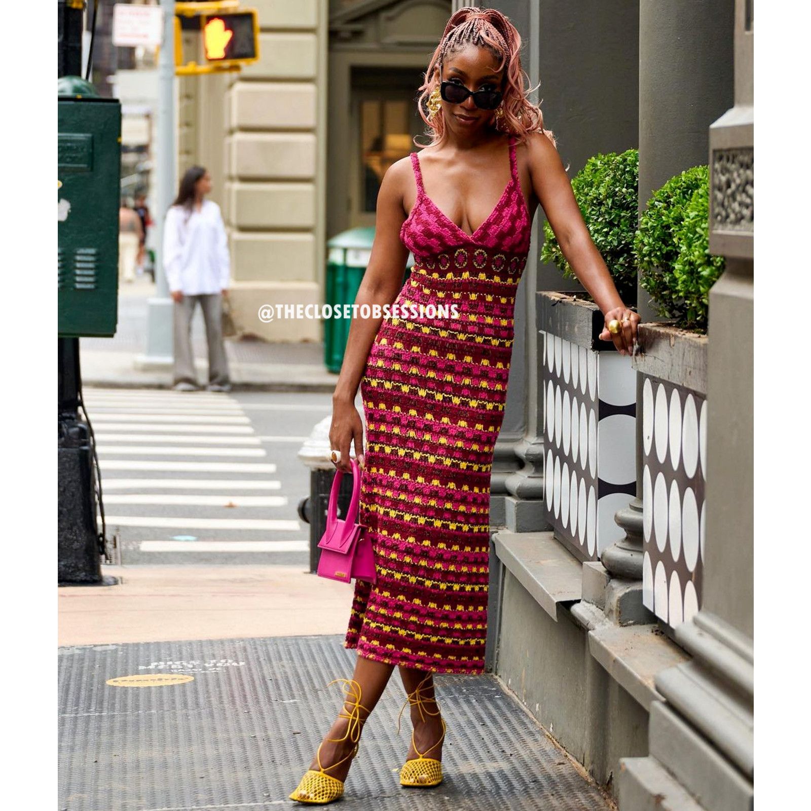 Zara ZARA Blogger Favorite V-Neck Knit Midi Dress NWT Multicolor Size L / US 10 / IT 46 - 19 Thumbnail