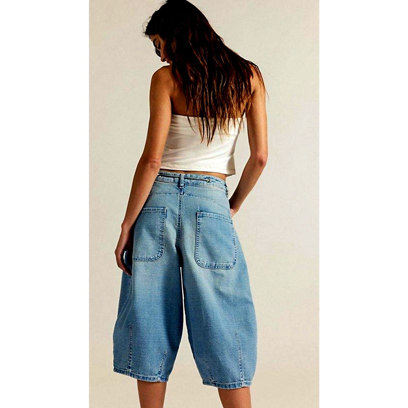 Free People Free People Amada Crop Barrel Jeans Amor 28 Size 28" / US 6 / IT 42 - 4 Thumbnail
