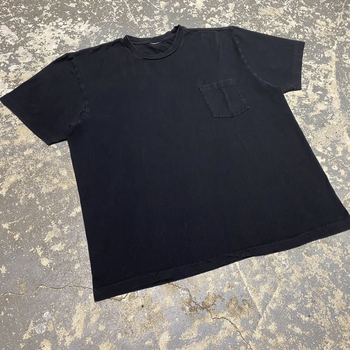 Other Vintage Black Blank 90s Single Stitch Pocket Tshirt Size US L / EU 52-54 / 3 - 9 Thumbnail