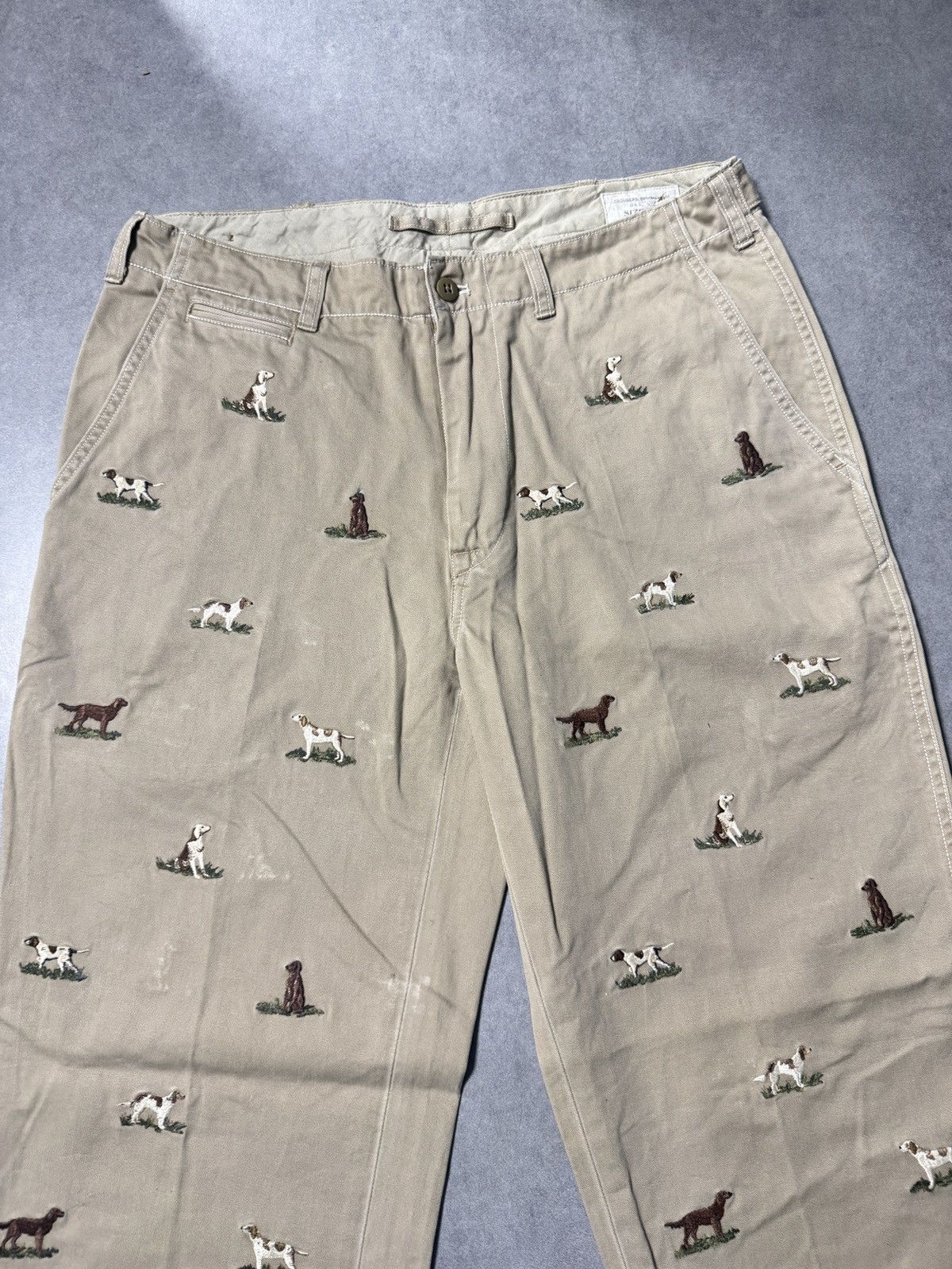 Polo Ralph Lauren Vintage Rare Polo Ralph Lauren Dog Beige Pants Chino Size US 33 - 2 Thumbnail