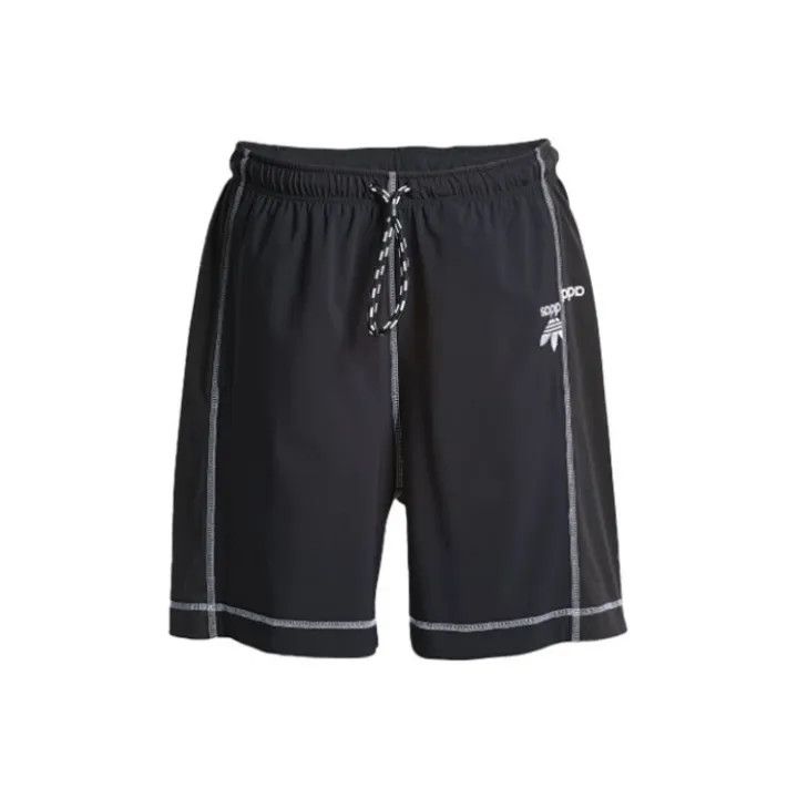 Adidas Alexander Wang Black Tear Logo Casual Shorts 0079 Size 28" / US 6 / IT 42 - 1 Thumbnail