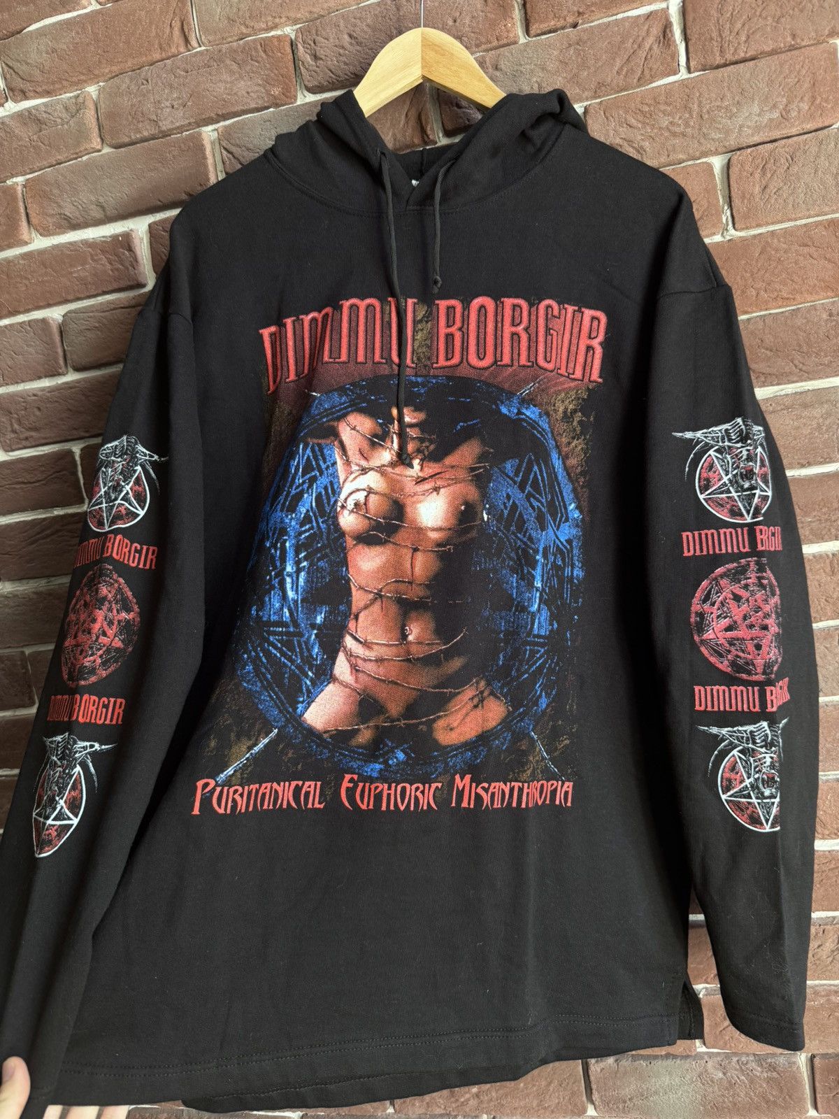 Band Tees Vintage Dimmu Borgir Puritanical 00s Black Metal Hoodie Size US L / EU 52-54 / 3 - 4 Thumbnail