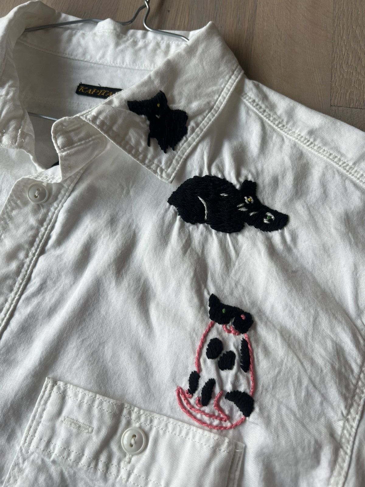 Kapital Kapital cat hand embroidered L/S shirt Size US XXL / EU 58 / 5 - 7 Thumbnail
