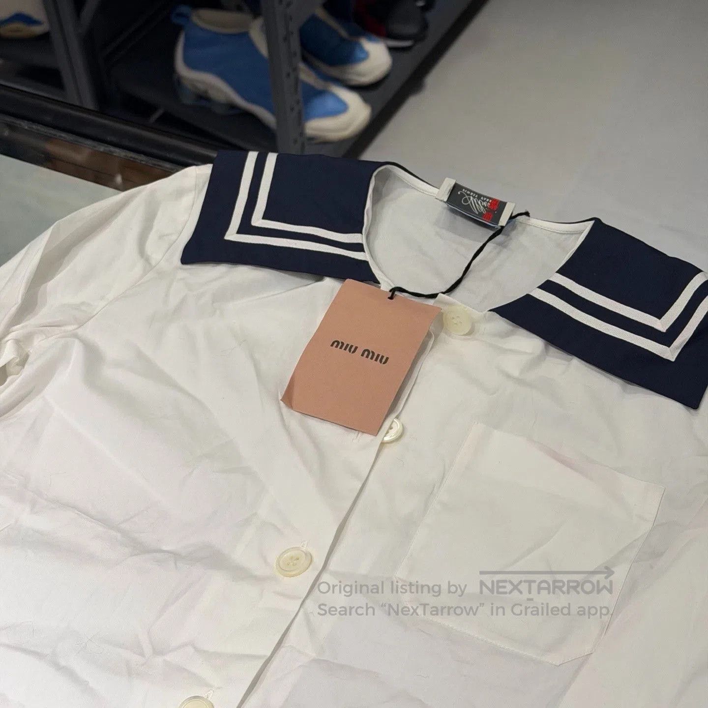 Miu Miu Miu Miu Runway Nautical Shirt. Size XS / US 0-2 / IT 36-38 - 4 Thumbnail