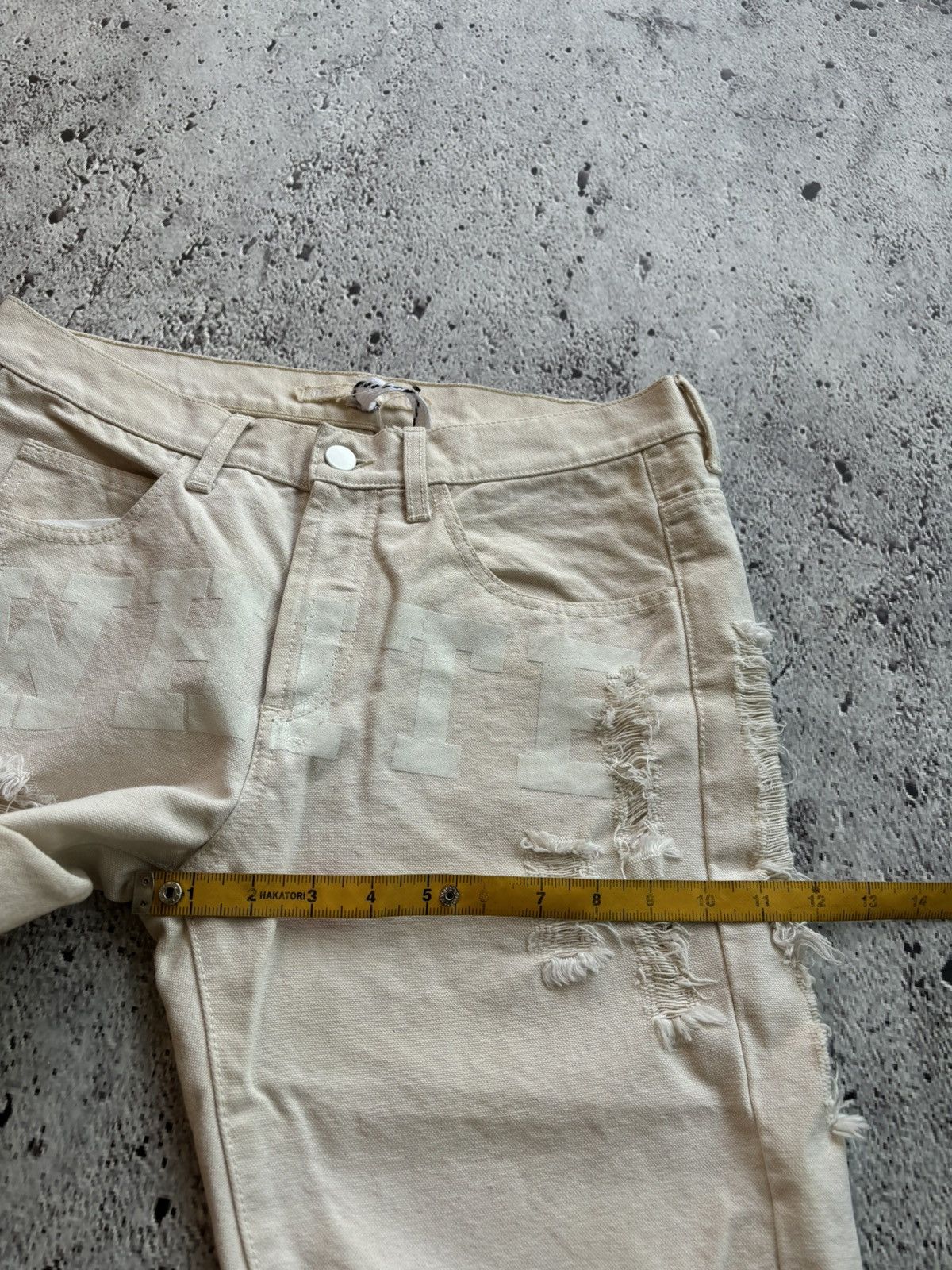 Off-White Off-White Distressed Jeans Size US 31 - 16 Thumbnail