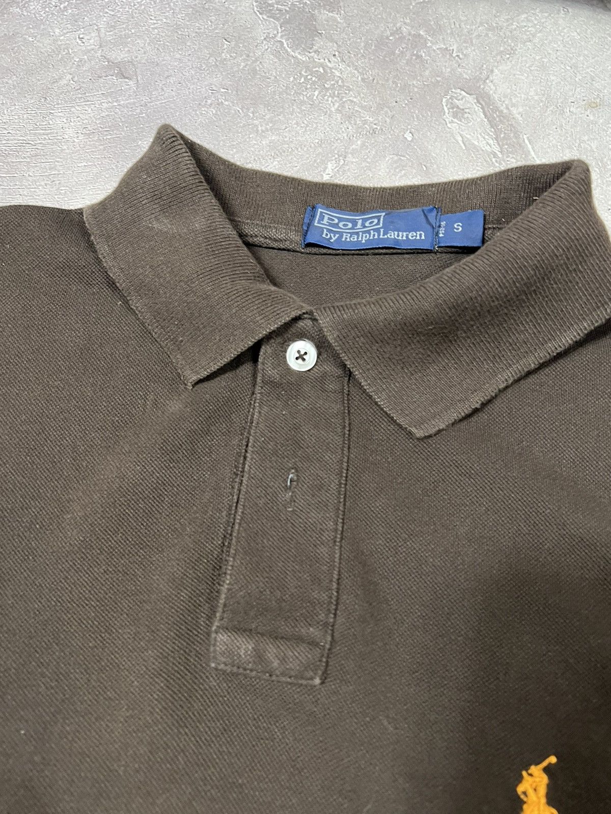 Vintage Vintage Polo Ralph Lauren Brown polo tee Size US S / EU 44-46 / 1 - 7 Thumbnail
