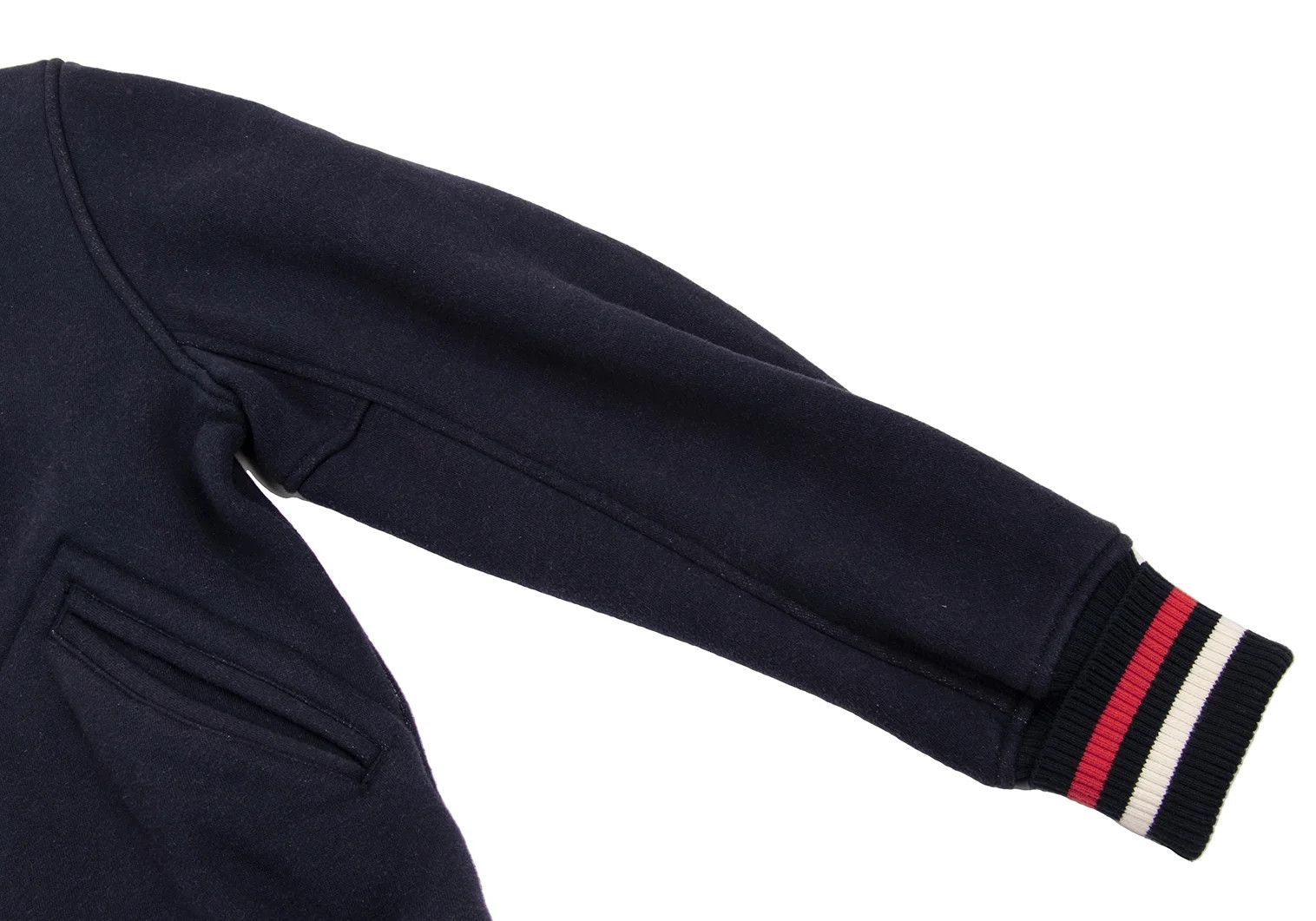 Junya Watanabe Fleece-Lined Sweat Varsity Jacket in Navy, Size L Size US L / EU 52-54 / 3 - 5 Thumbnail