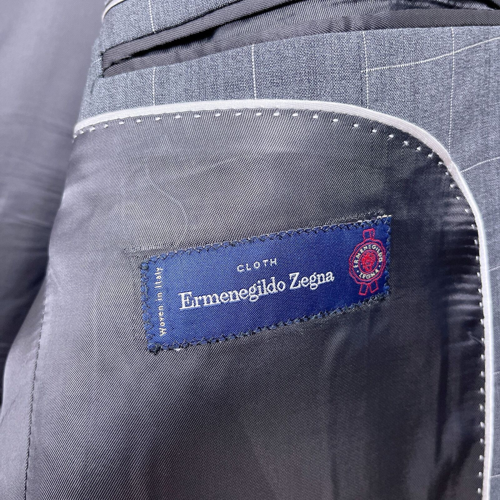 Luigi Bianchi Luigi Bianchi Mantova Ermenegildo Zegna Sport Coat Gray 46R Size 46R - 8 Thumbnail