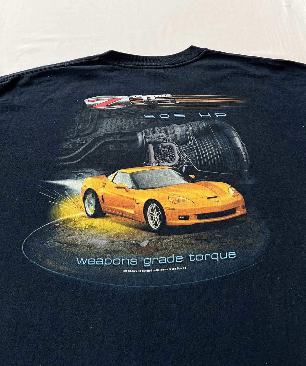 Vintage Vintage 2000s Chevrolet Corvette Z06 505 HP Black T-shirt Size US XL / EU 56 / 4 - 13 Thumbnail