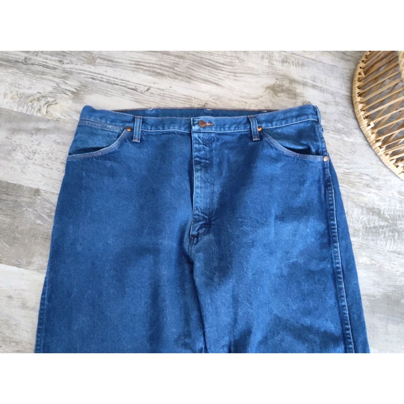 Wrangler VINTAGE Wrangler Jeans Cowboy Cut 40X36 Men's Straight Fit Blue Denim 13MWZPW Made in USA Size US 40 / EU 56 - 4 Thumbnail