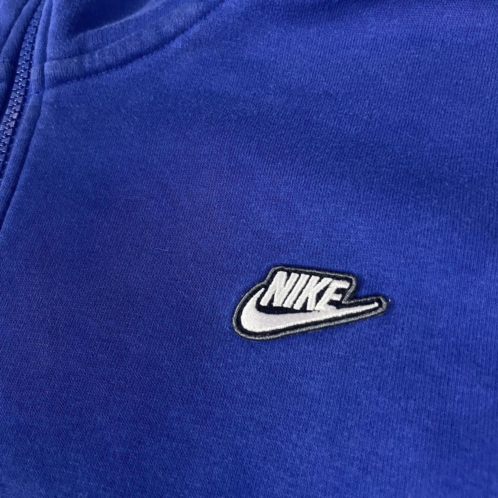 Nike VINTAGE Nike Sweatshirt Mens XL Blue Swoosh Embroidered Rare Essential Workout Zip Up Size US XL / EU 56 / 4 - 3 Thumbnail