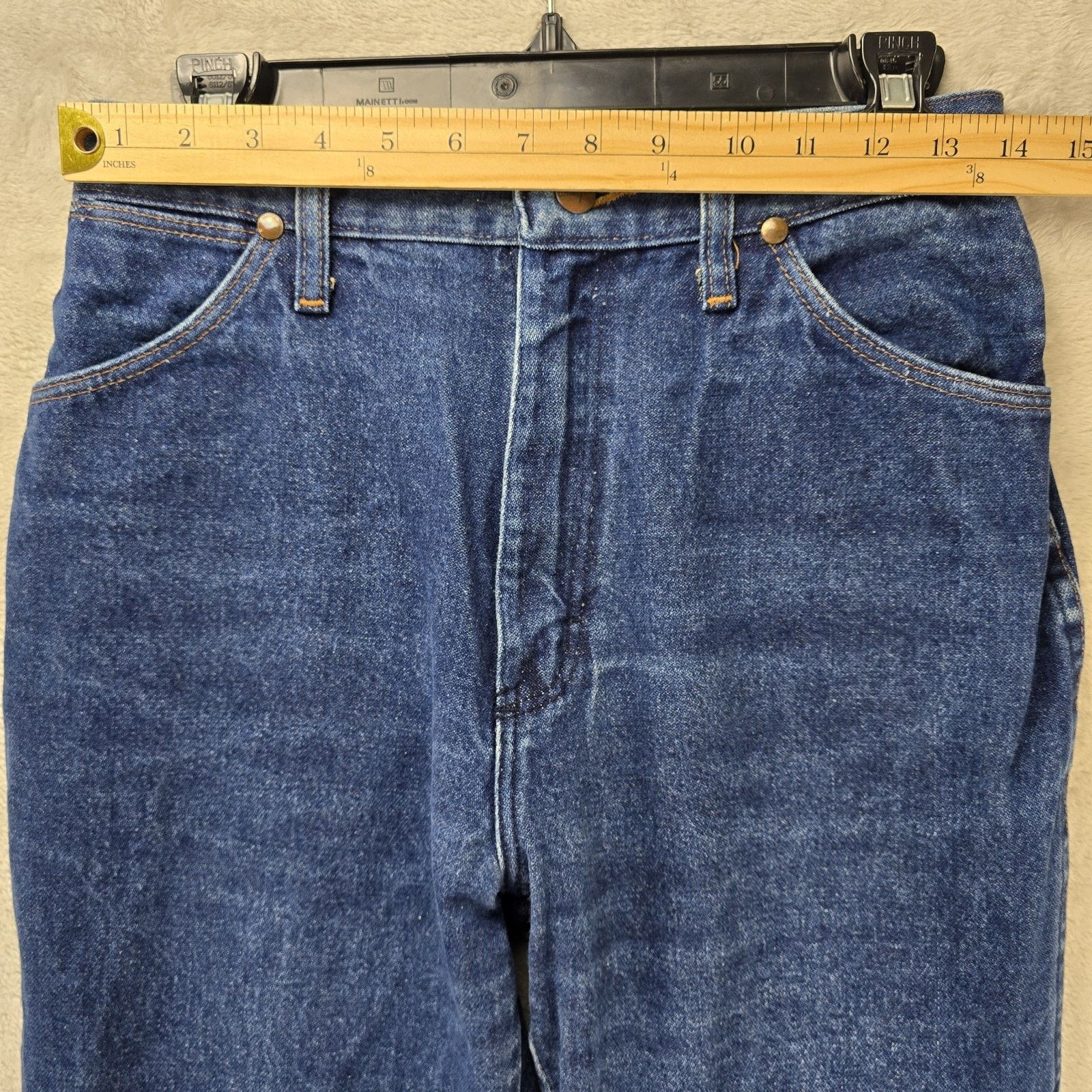 Wrangler Vtg 70s Wrangler 13MWZ Jeans Womens 12 (28x31) Scovill USA Size 34" / US 12 / IT 48 - 12 Thumbnail